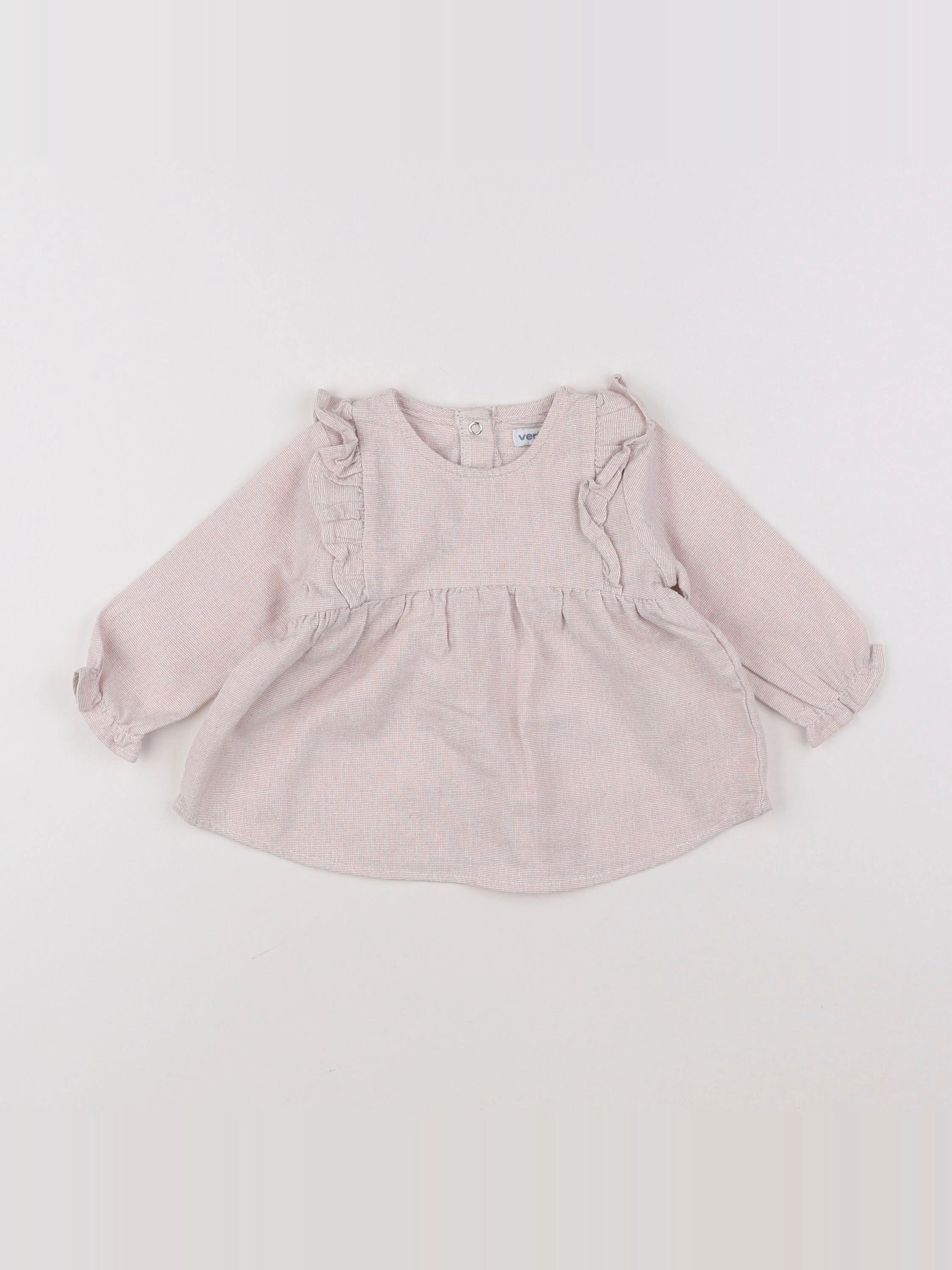 Vertbaudet - blouse rose - 6 mois