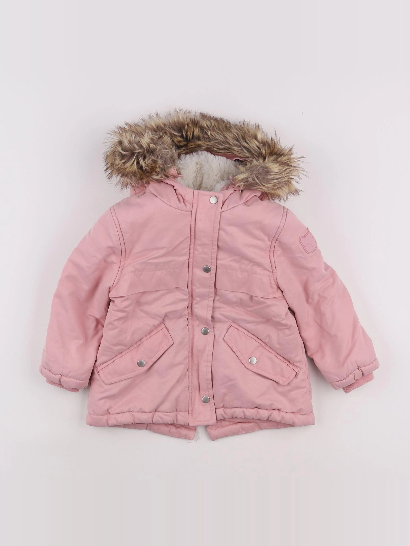 Vertbaudet - parka rose - 2 ans