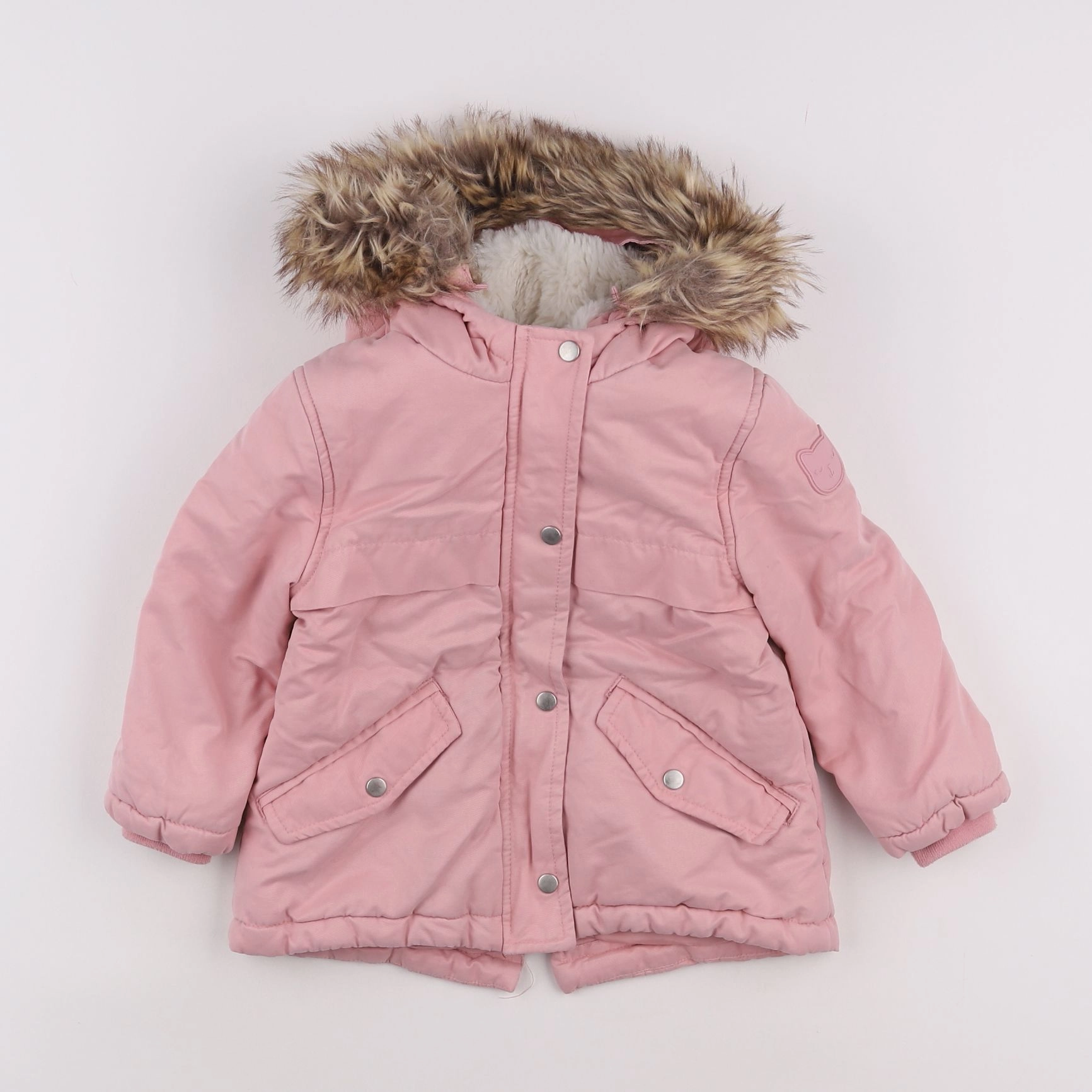 Vertbaudet - parka rose - 2 ans