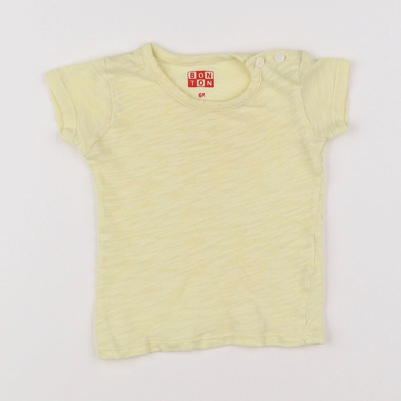 Bonton - tee-shirt jaune - 6 mois