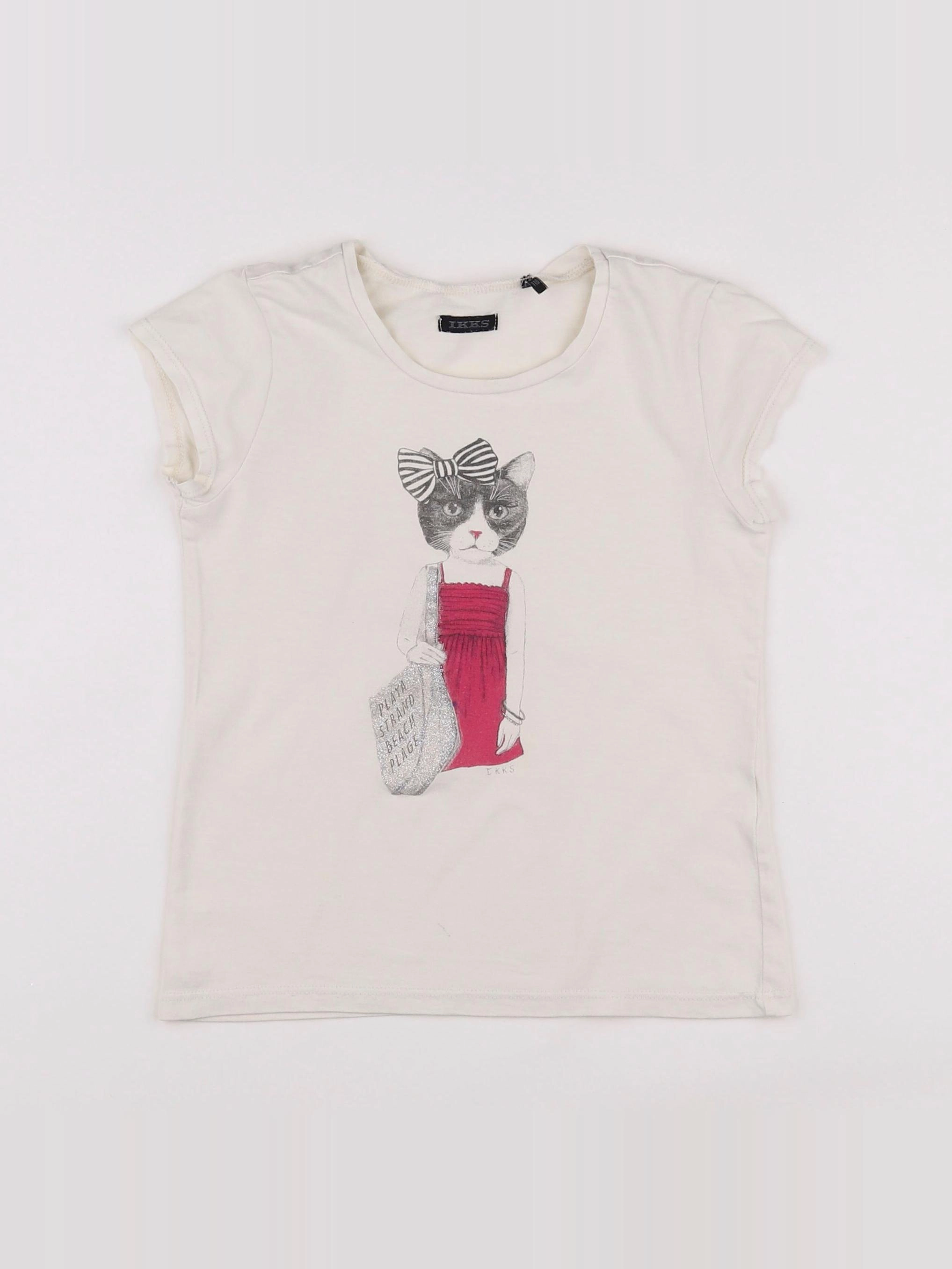 IKKS - tee-shirt blanc - 6 ans