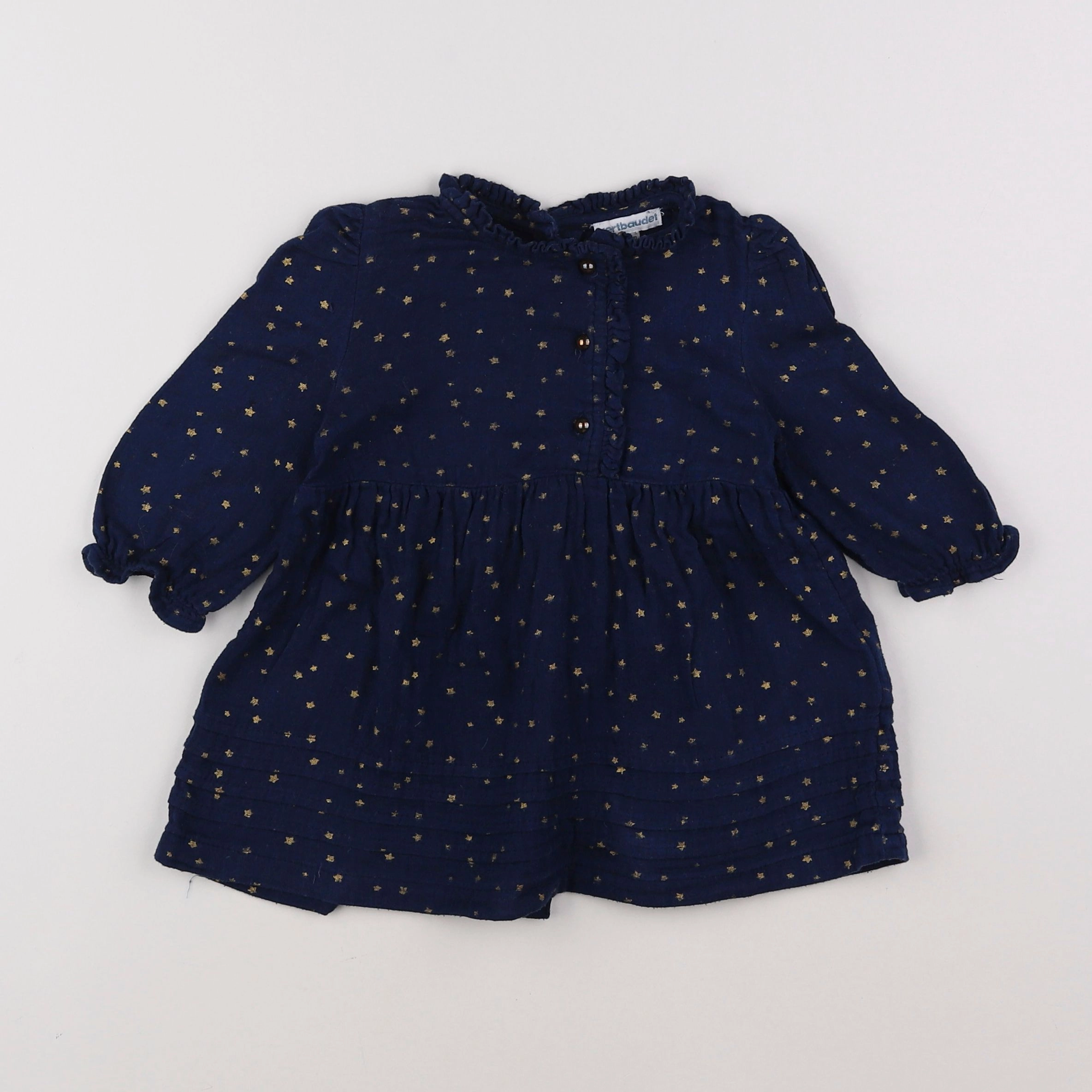 Vertbaudet - robe bleu - 9 mois