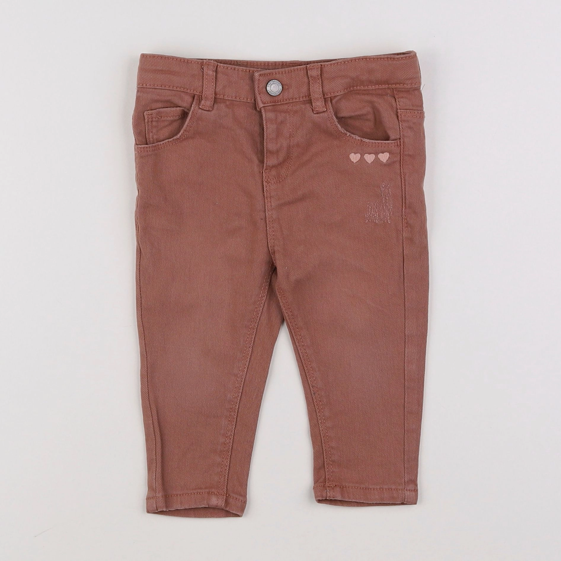 Vertbaudet - pantalon marron - 9 mois