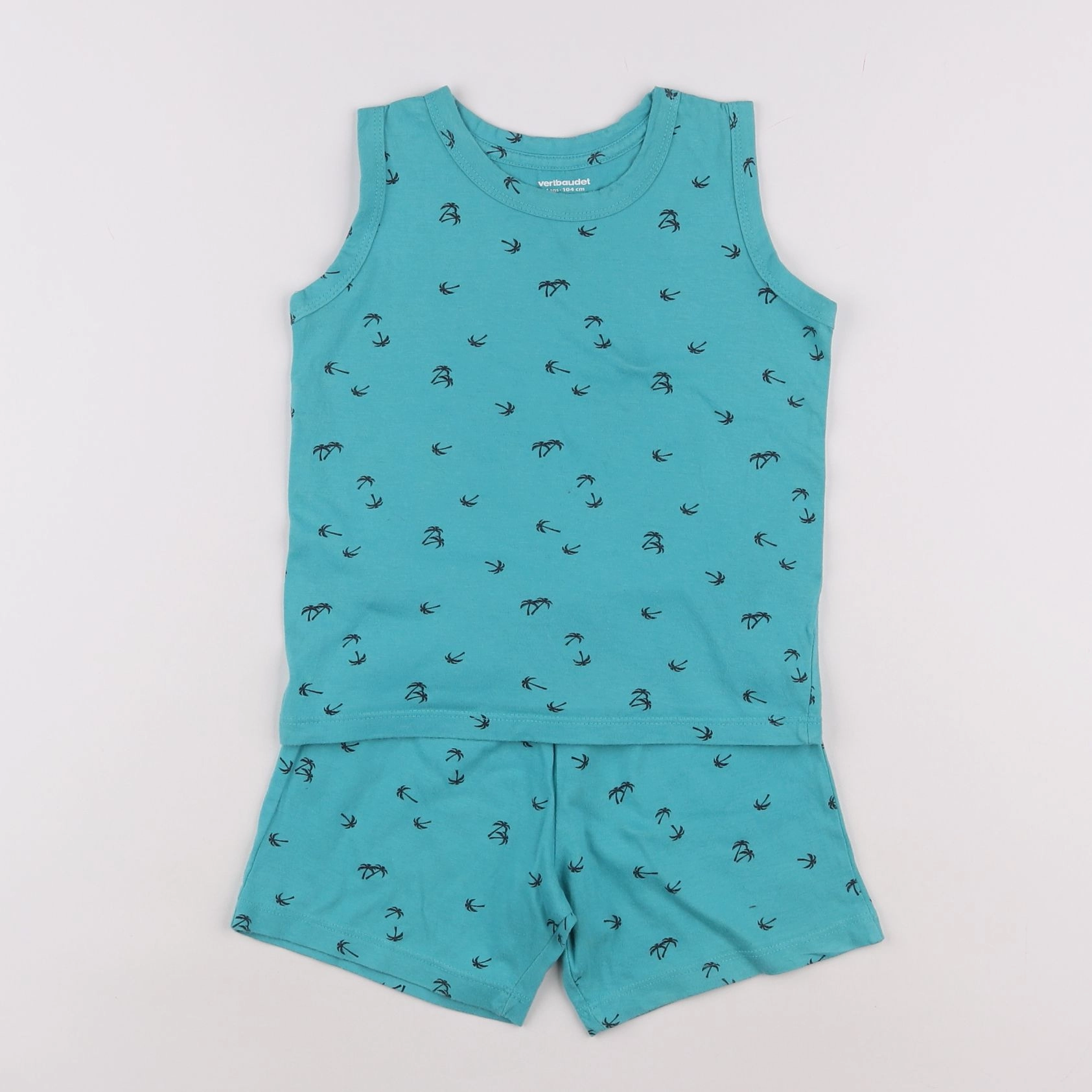 Vertbaudet - pyjama coton bleu - 4 ans