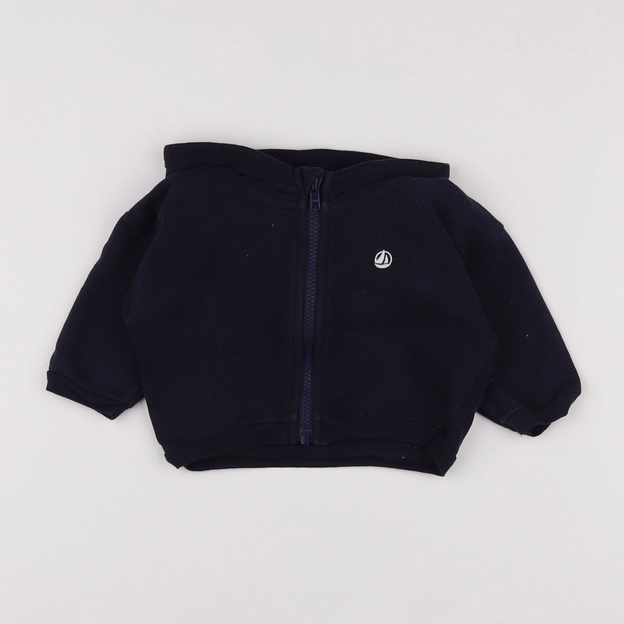 Petit Bateau - sweat bleu - 6 mois