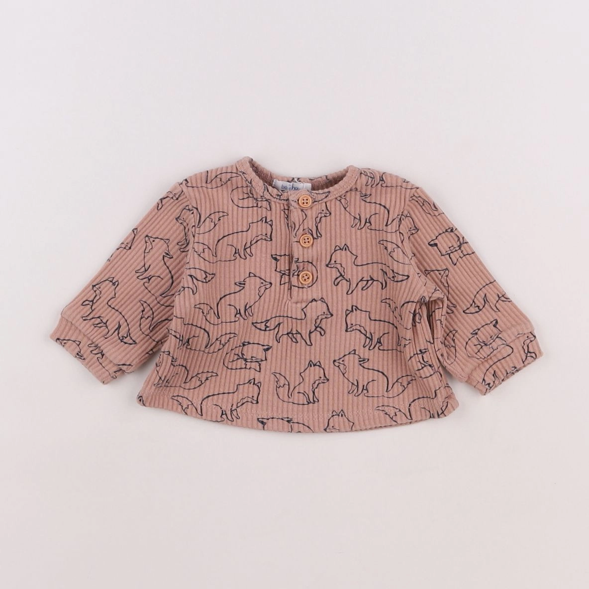 Boutchou - tee-shirt marron - 0 mois