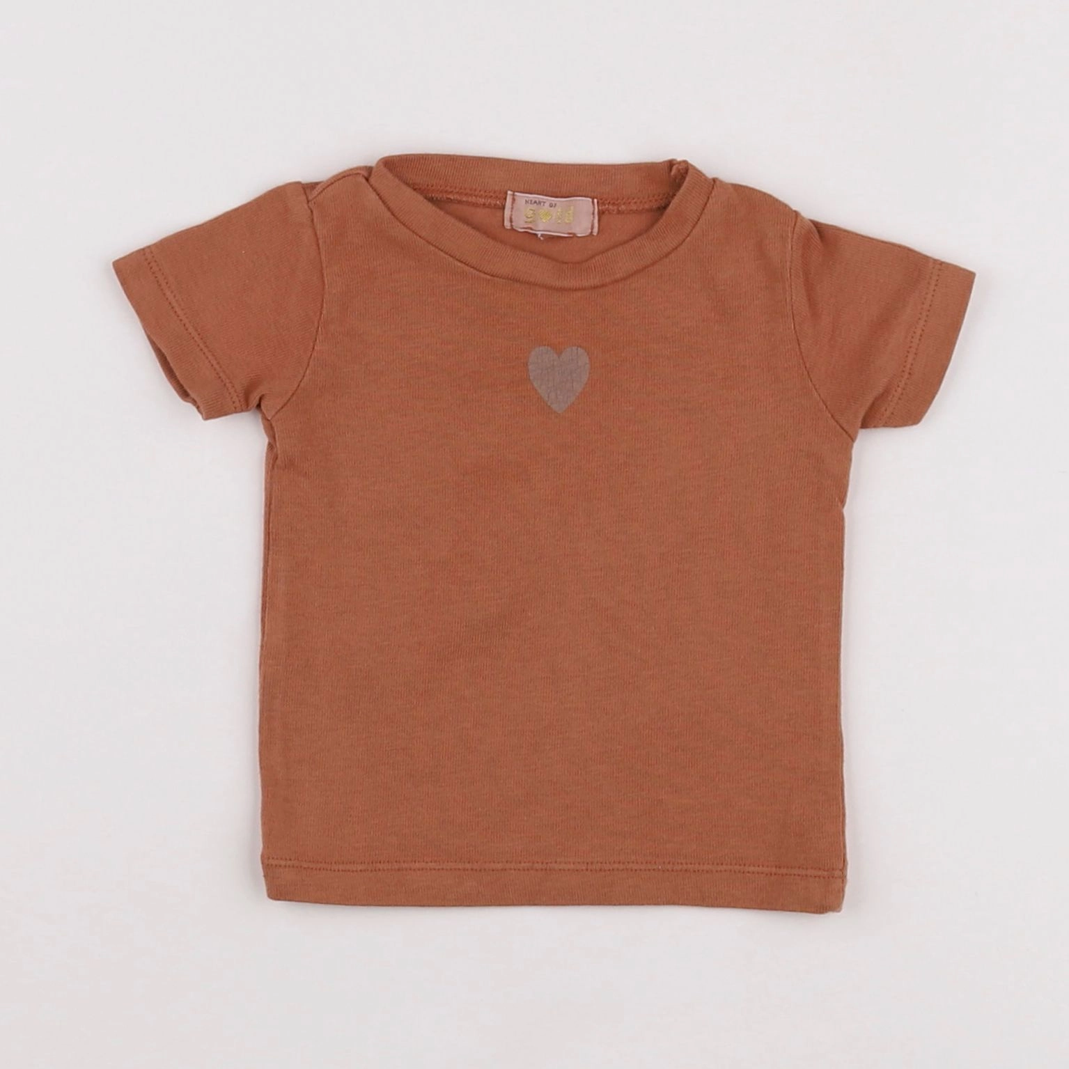 Heart of gold - tee-shirt marron - 6 mois