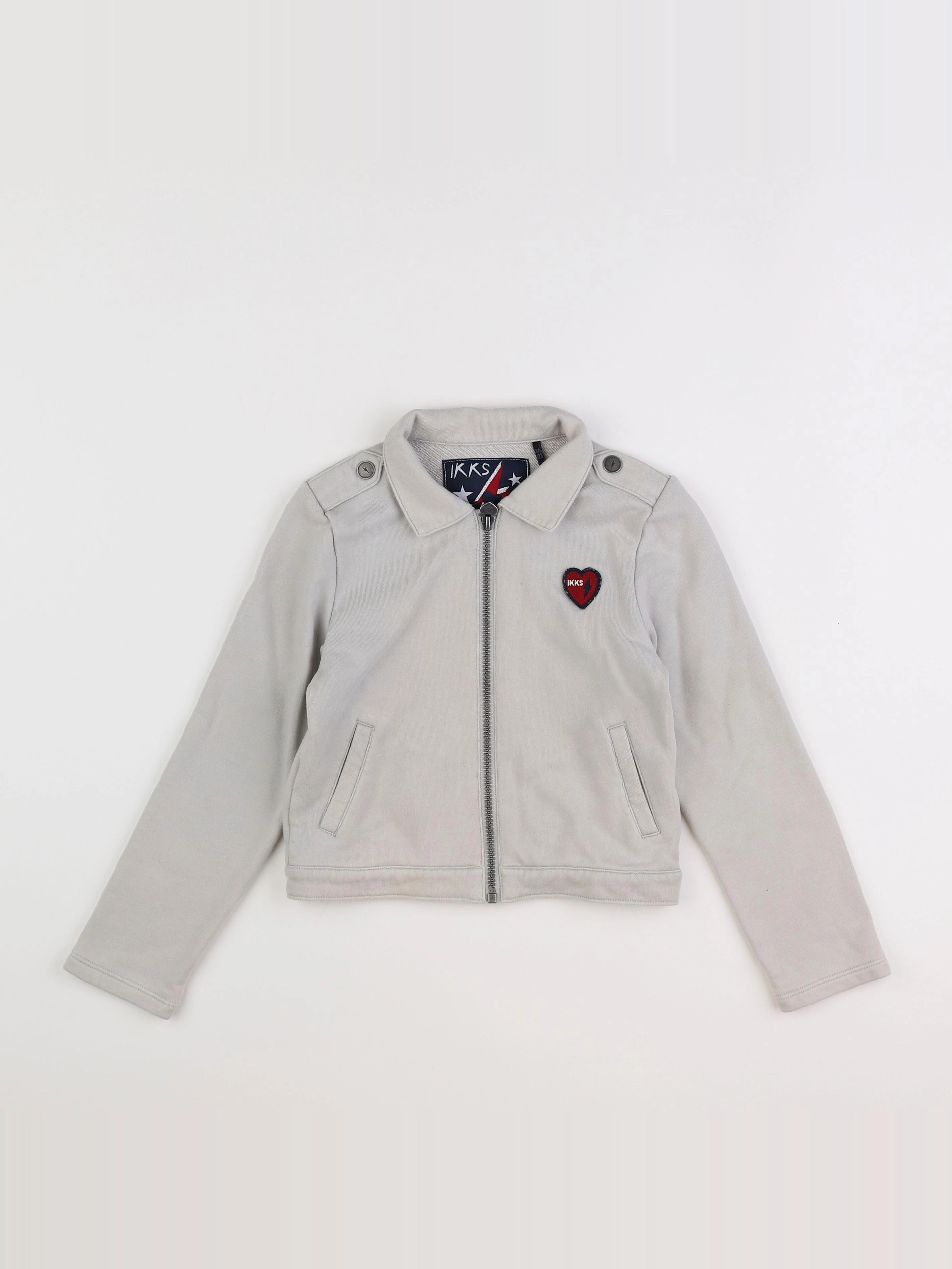 IKKS - sweat gris - 8 ans