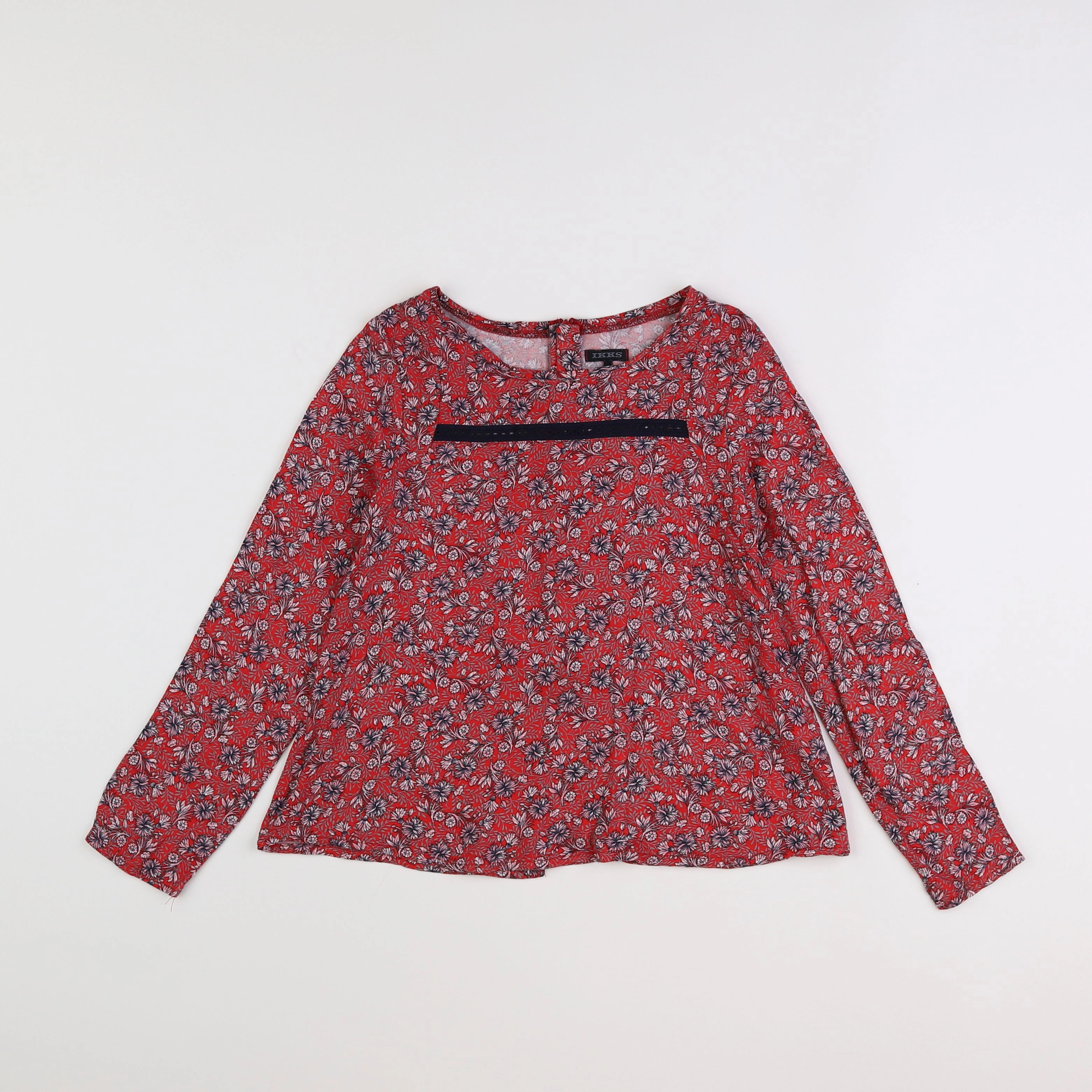 IKKS - blouse rouge - 8 ans