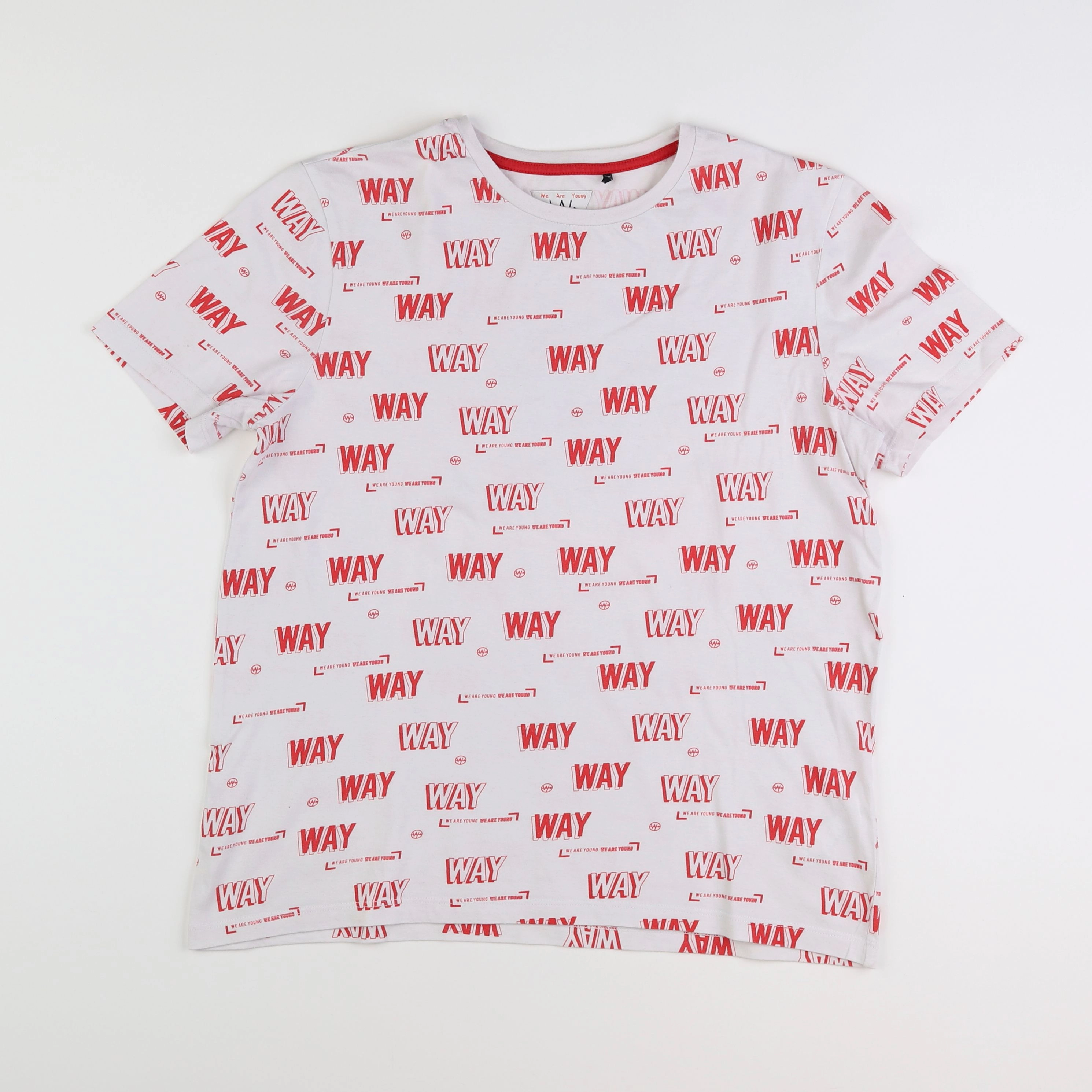 IKKS - tee-shirt blanc, rouge - 16 ans