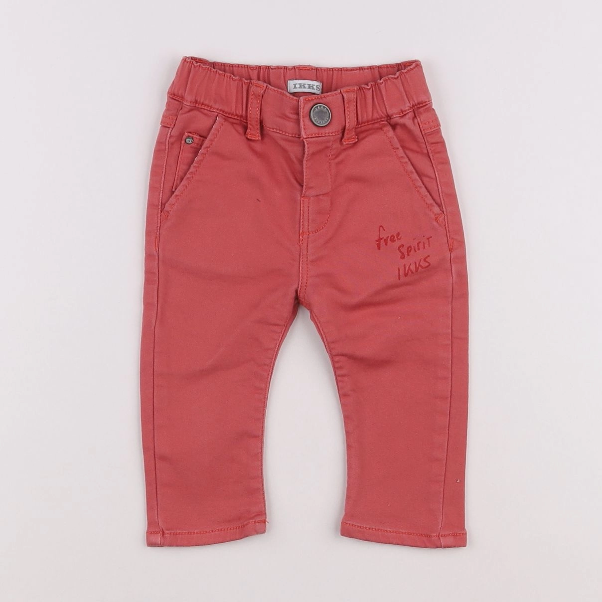 IKKS - pantalon rouge - 6 mois