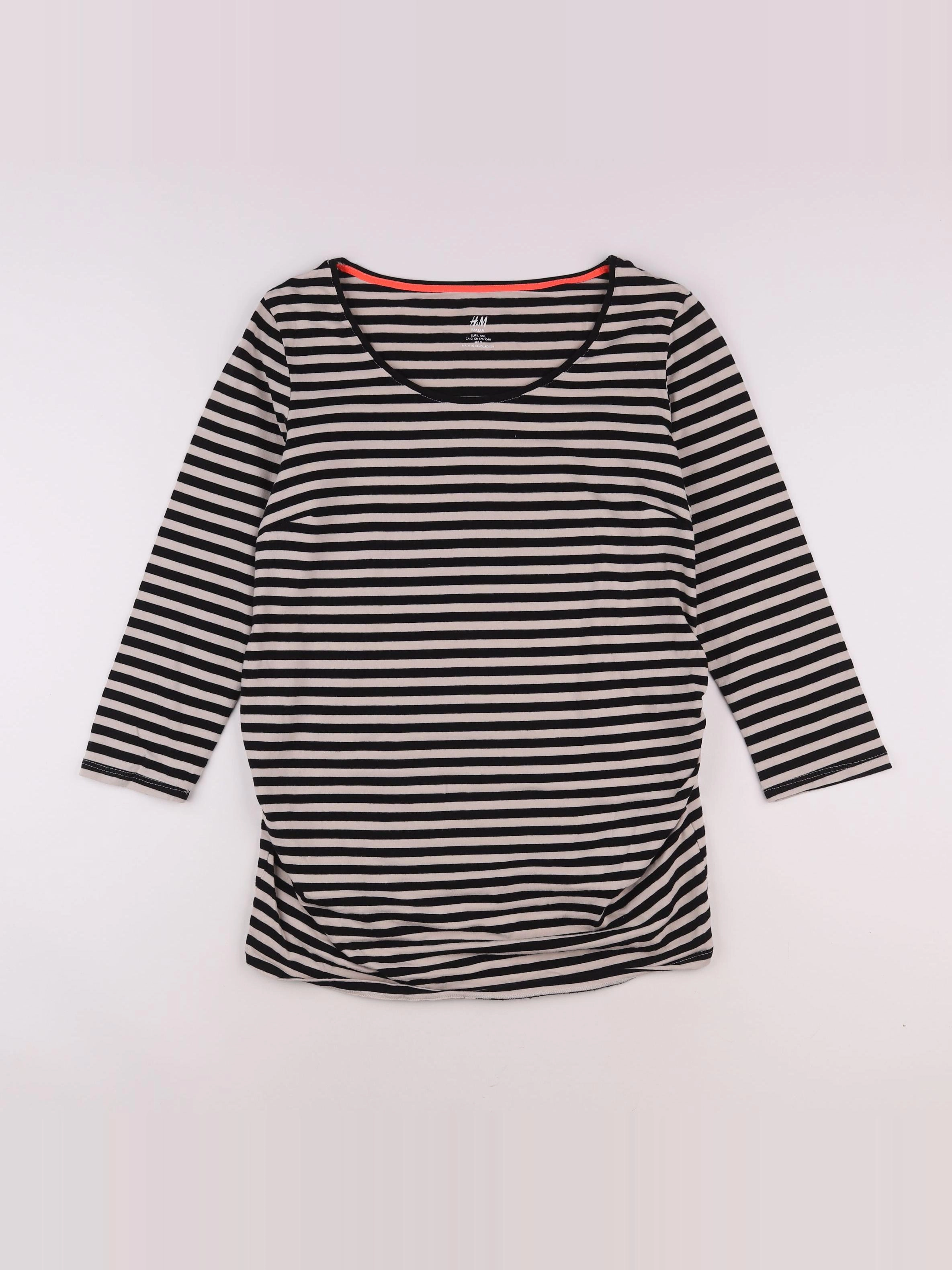 H&M - tee-shirt grossesse blanc, noir - 40