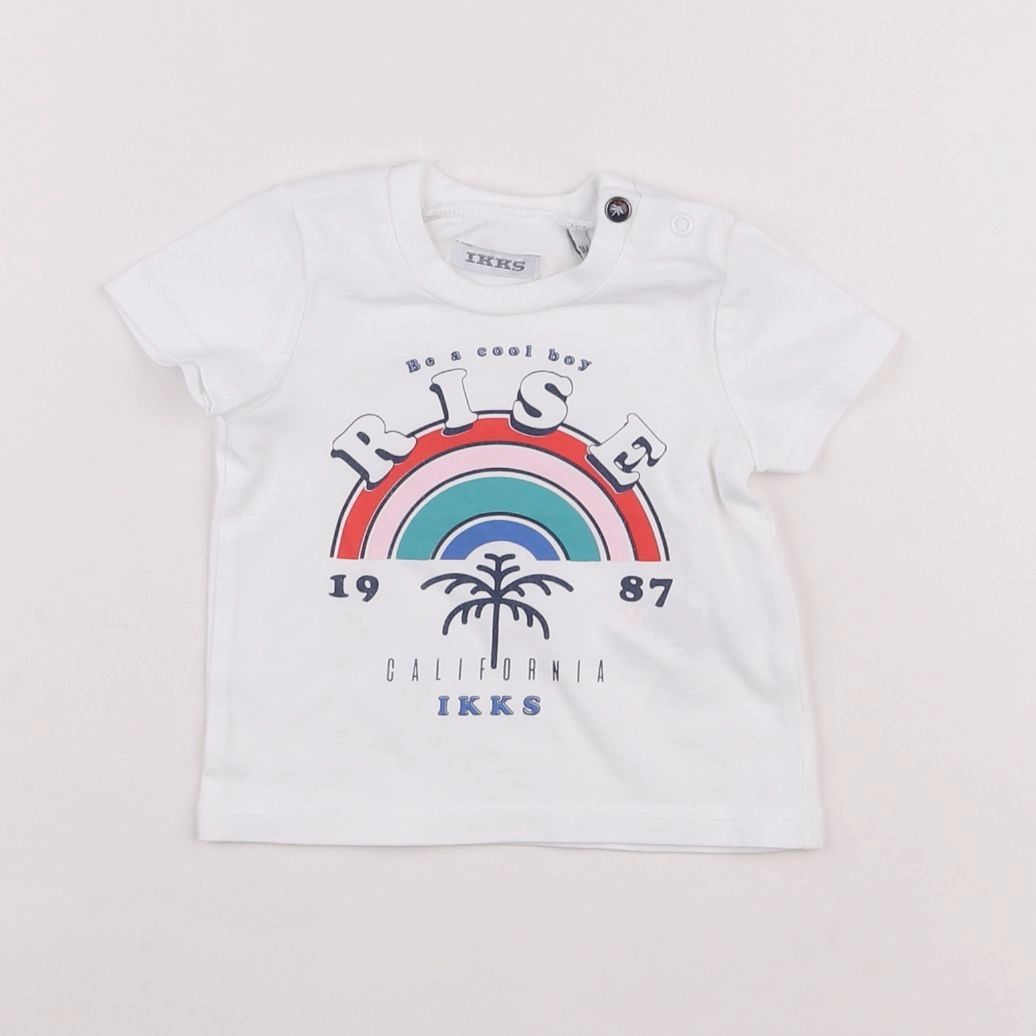 IKKS - tee-shirt blanc, multicolore - 3 mois