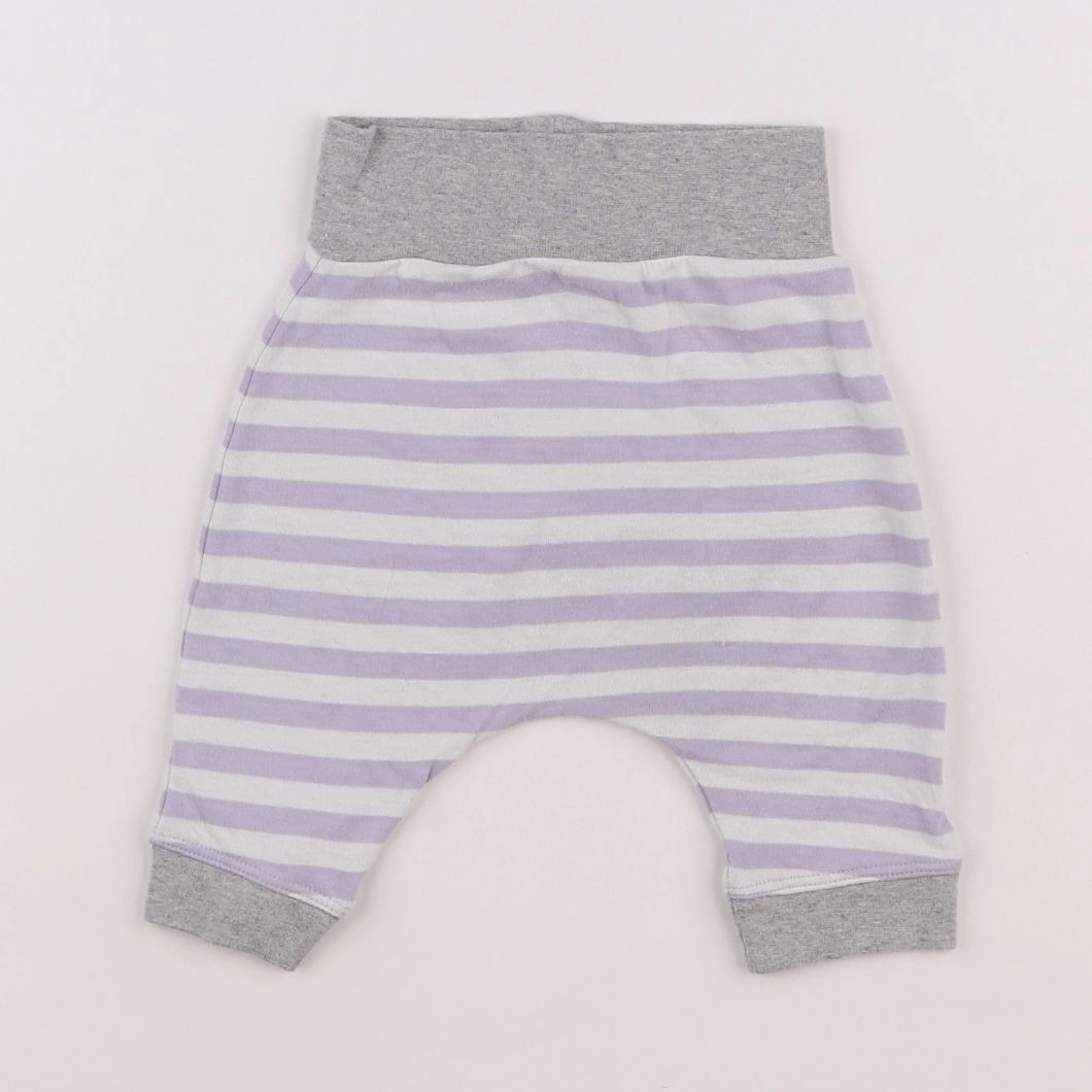 Boutchou - sarouel blanc, violet - 1 mois