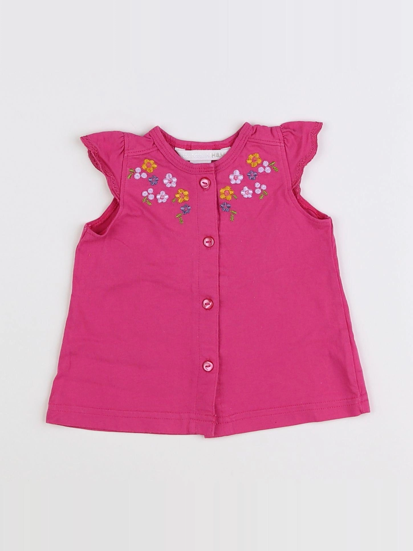 H&M - débardeur rose - 6 mois