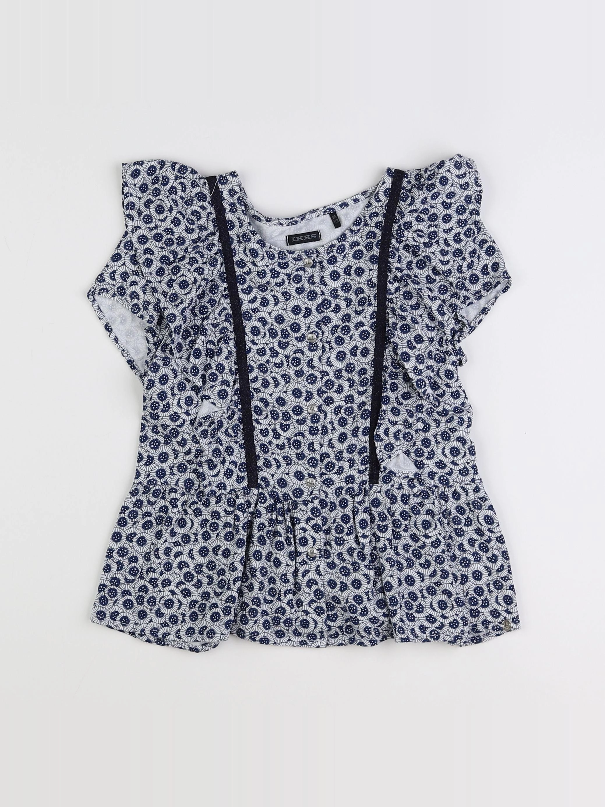 IKKS - blouse bleu - 8 ans