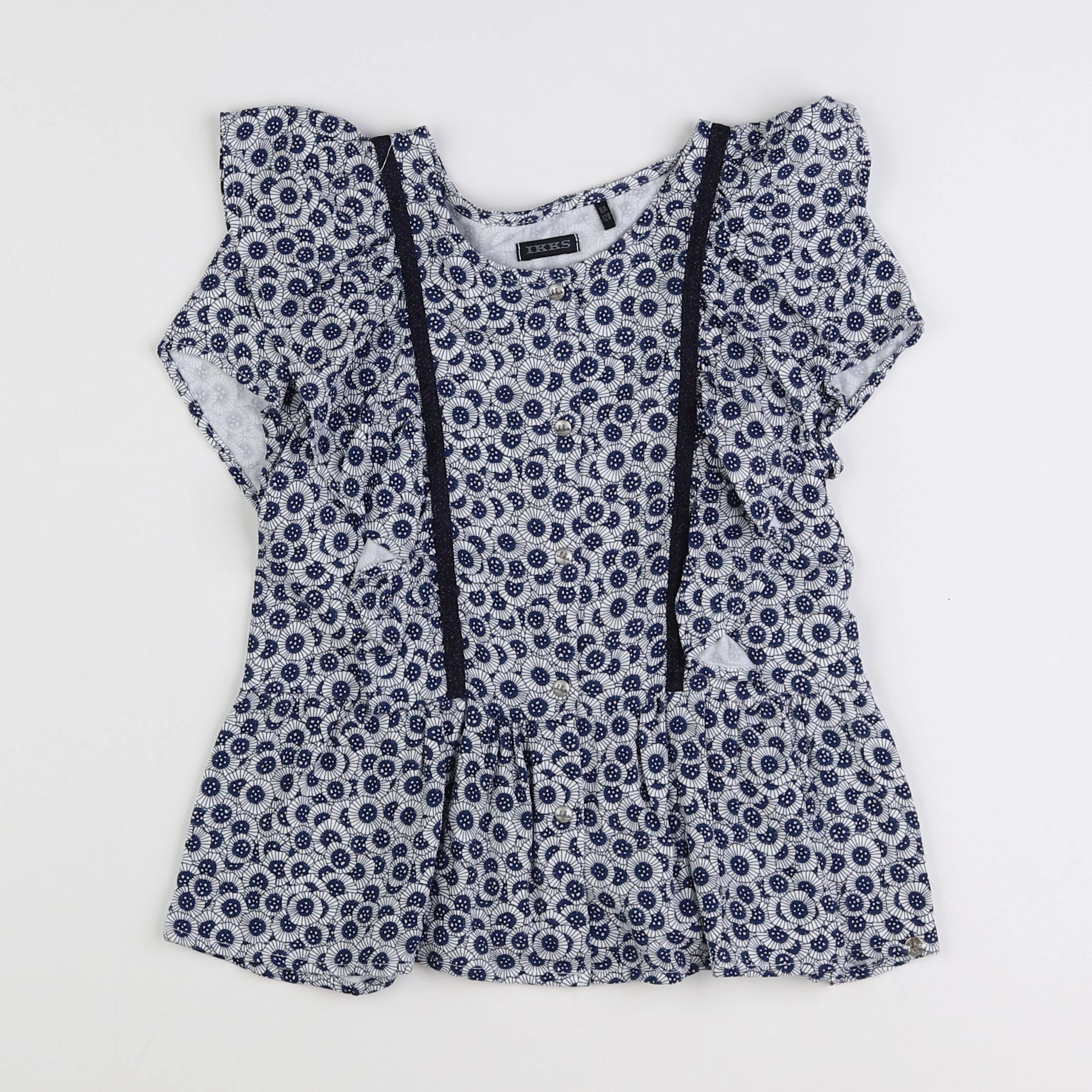 IKKS - blouse bleu - 8 ans