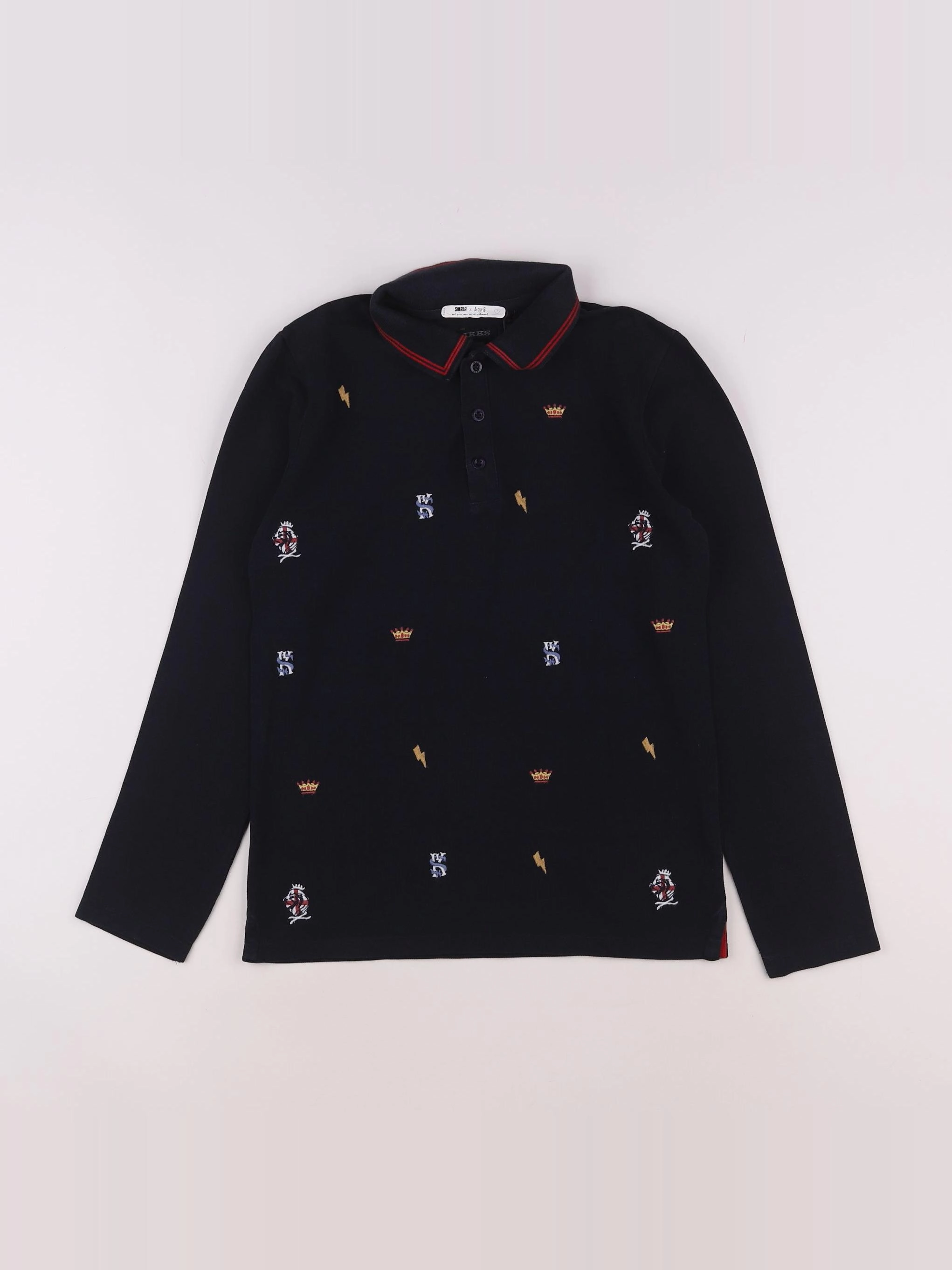 IKKS - polo bleu - 10 ans
