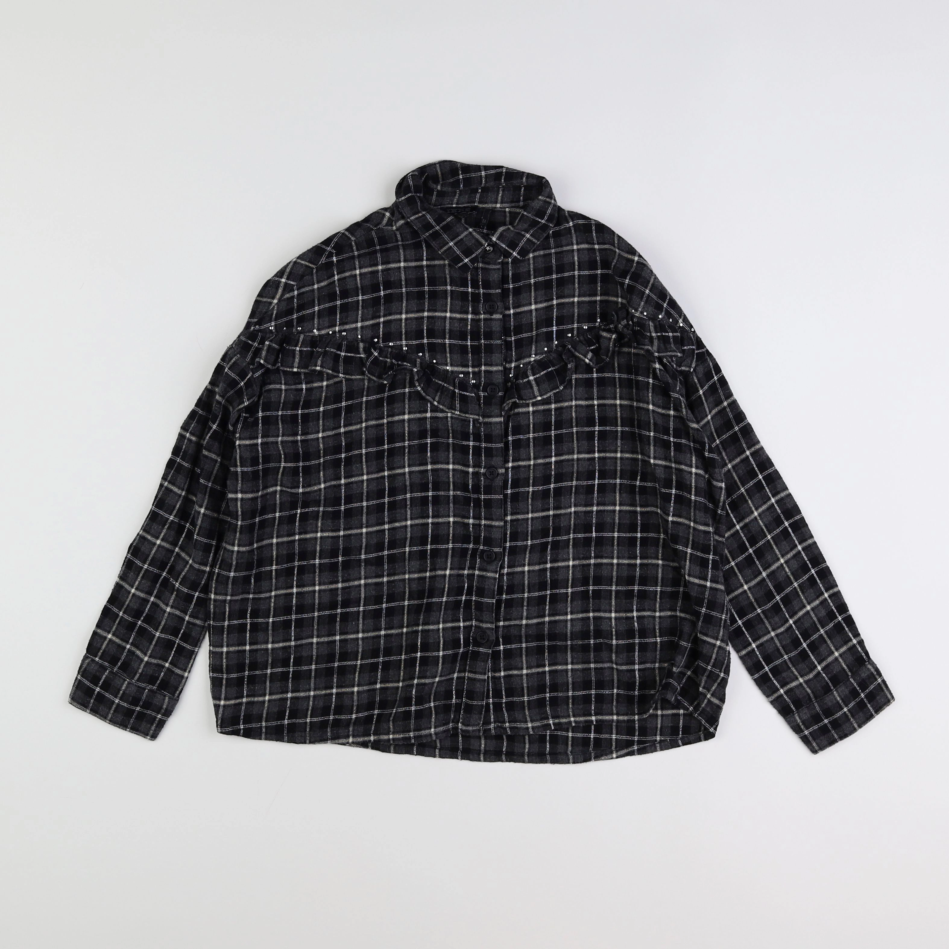 IKKS - blouse gris - 8 ans