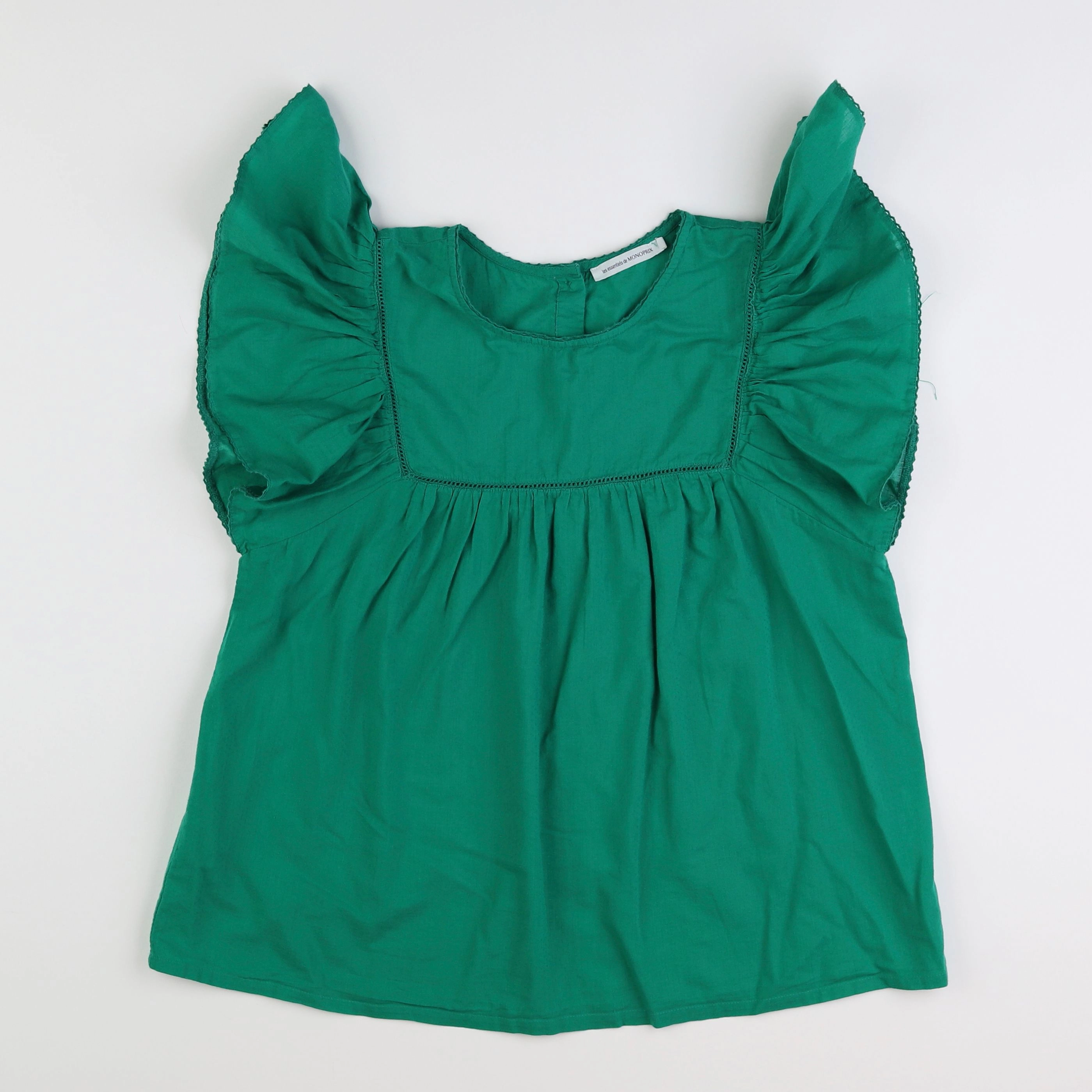 Monoprix - blouse vert - 14 ans