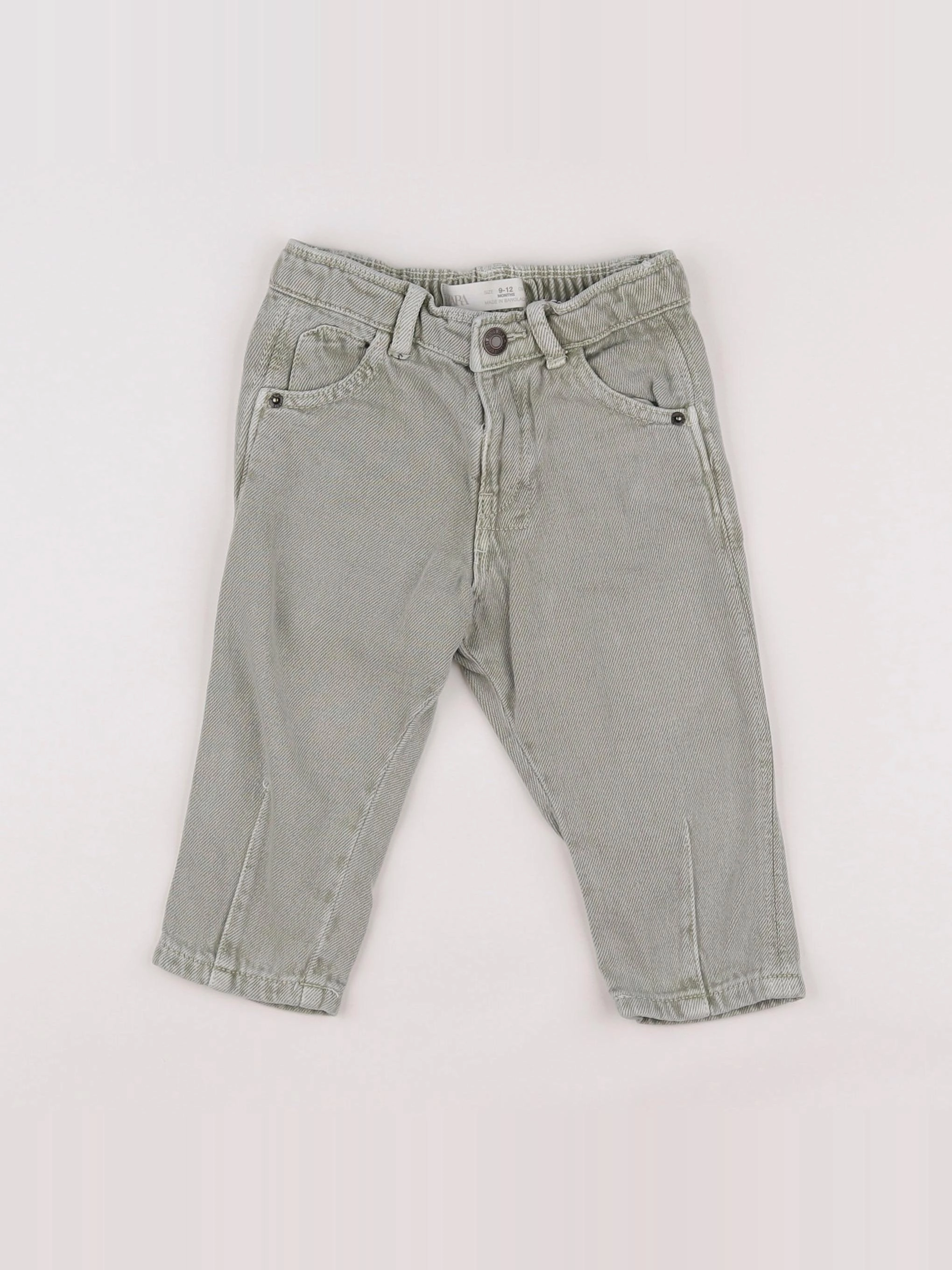Zara - jean vert - 9/12 mois