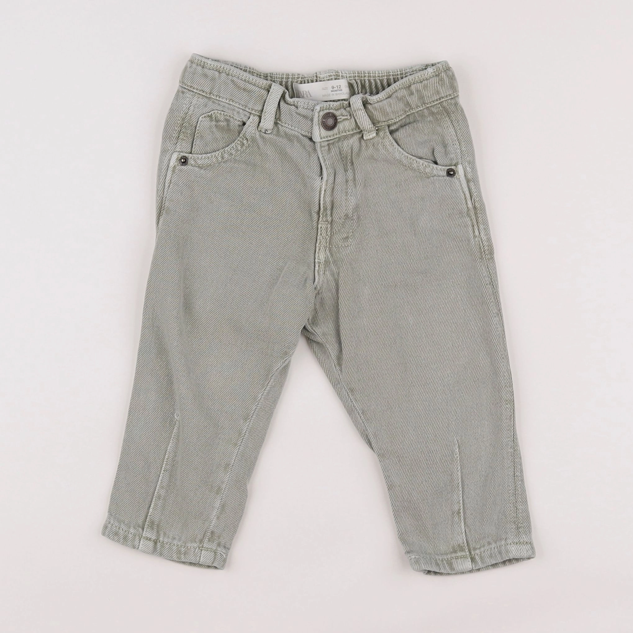 Zara - jean vert - 9/12 mois
