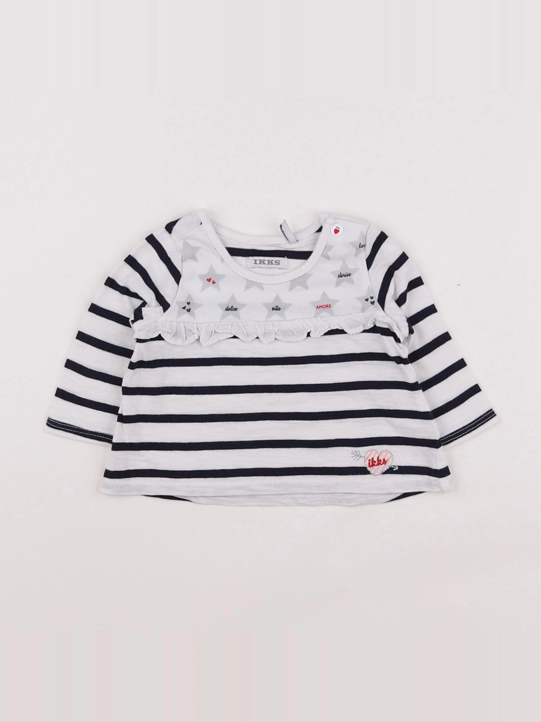 IKKS - tee-shirt bleu - 3 mois