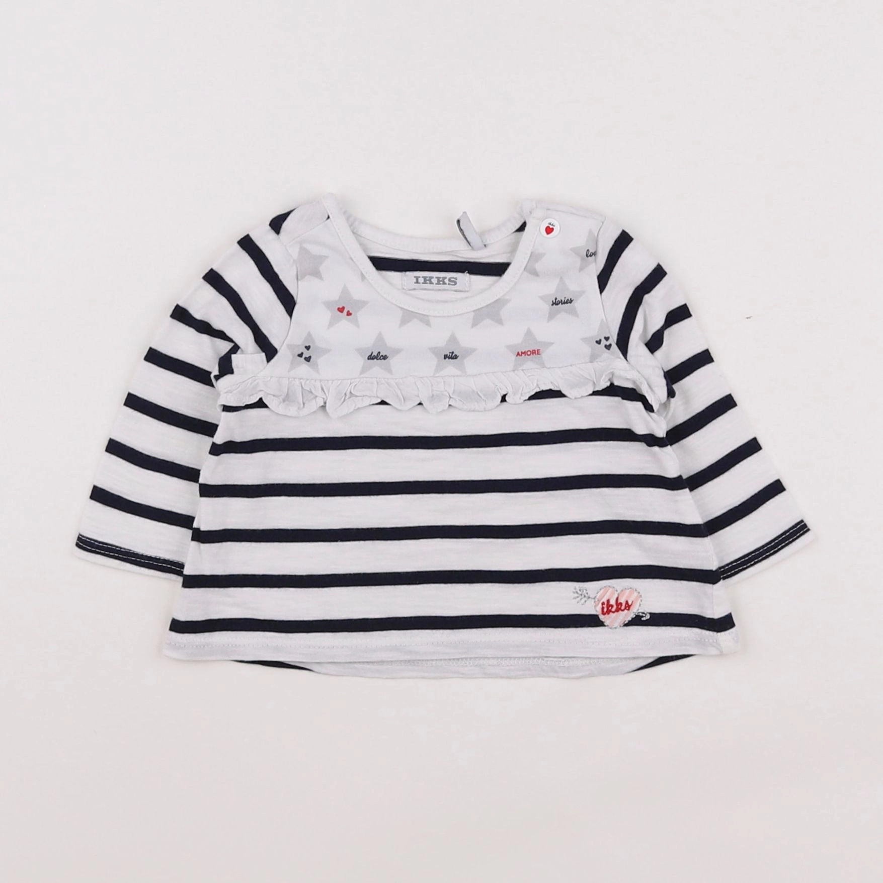 IKKS - tee-shirt bleu - 3 mois