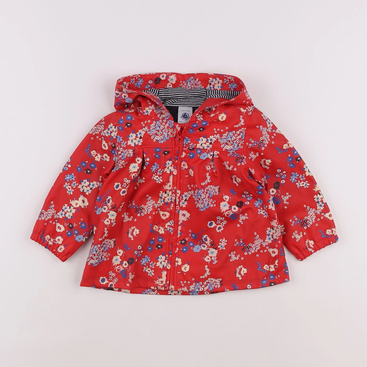 Petit Bateau - parka rouge - 12 mois