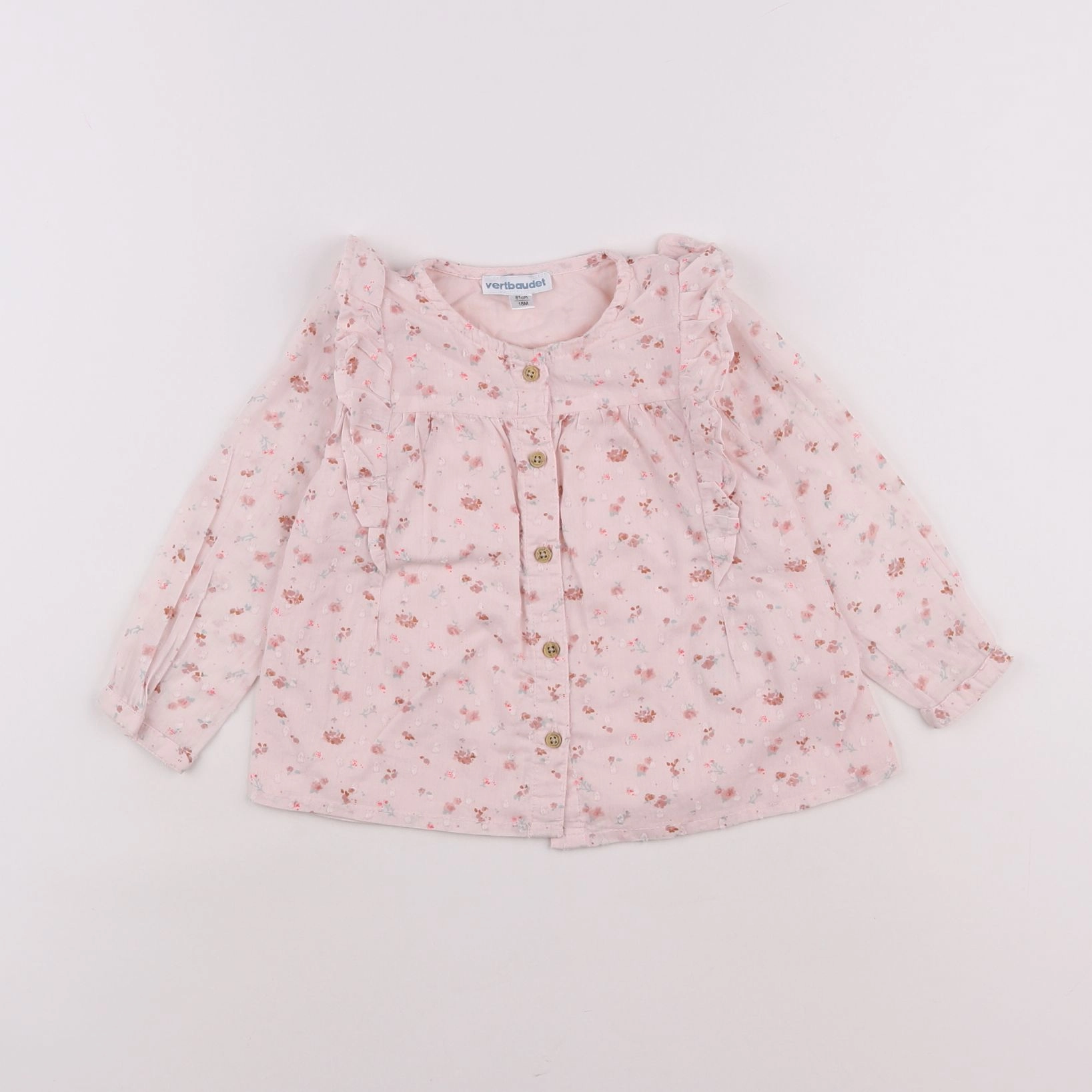 Vertbaudet - blouse rose - 18 mois