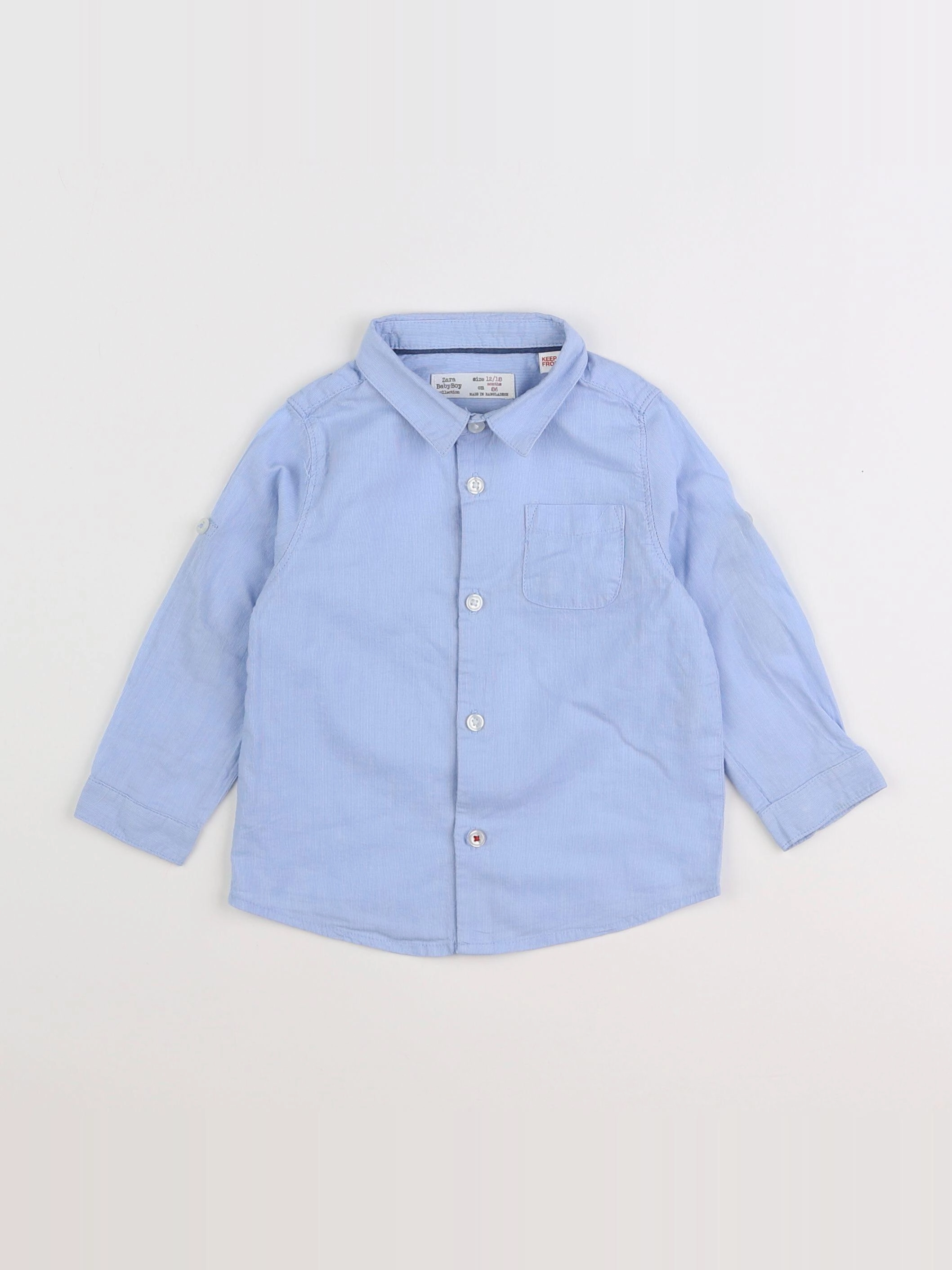 Zara - chemise bleu - 12/18 mois