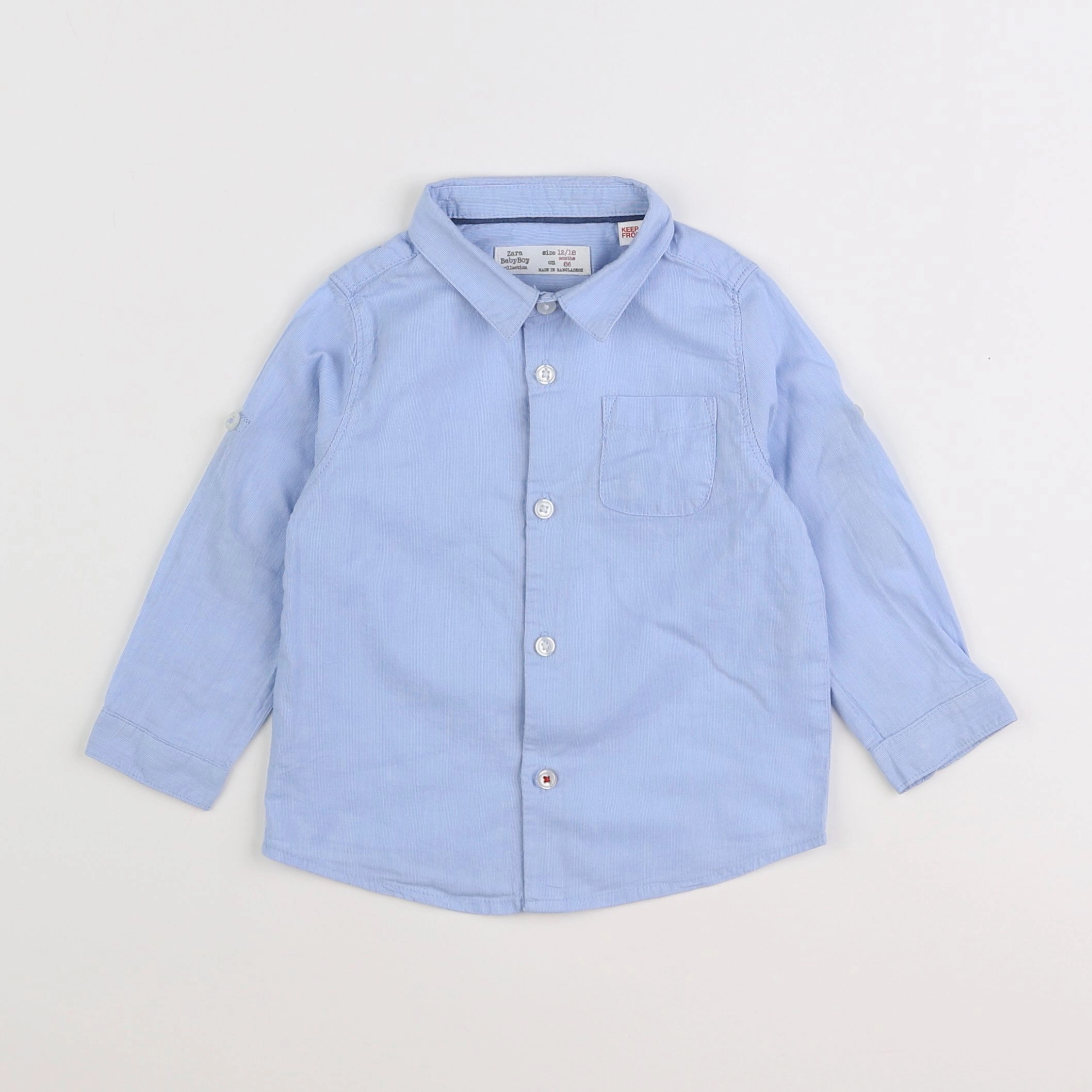 Zara - chemise bleu - 12/18 mois