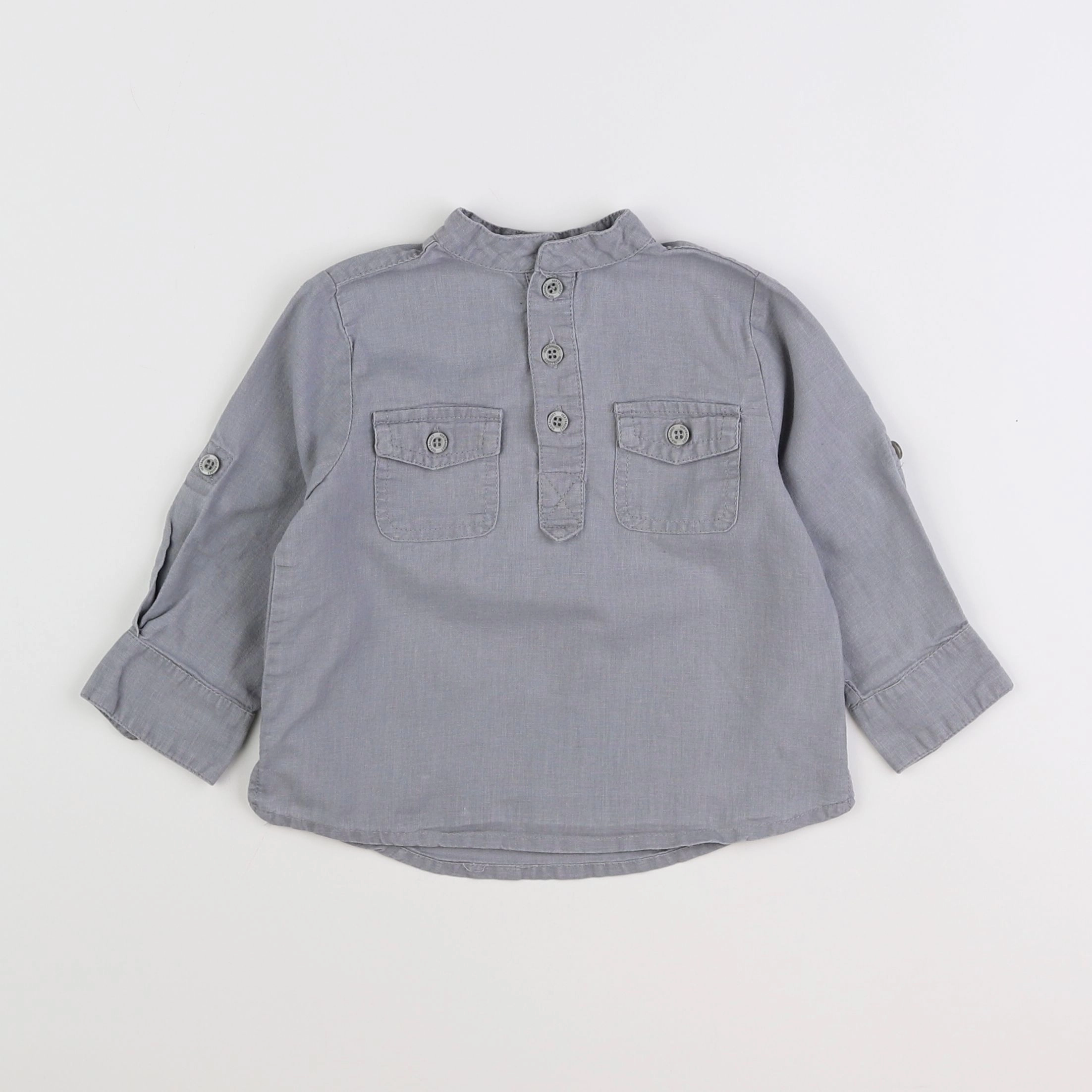 Vertbaudet - chemise gris - 2 ans