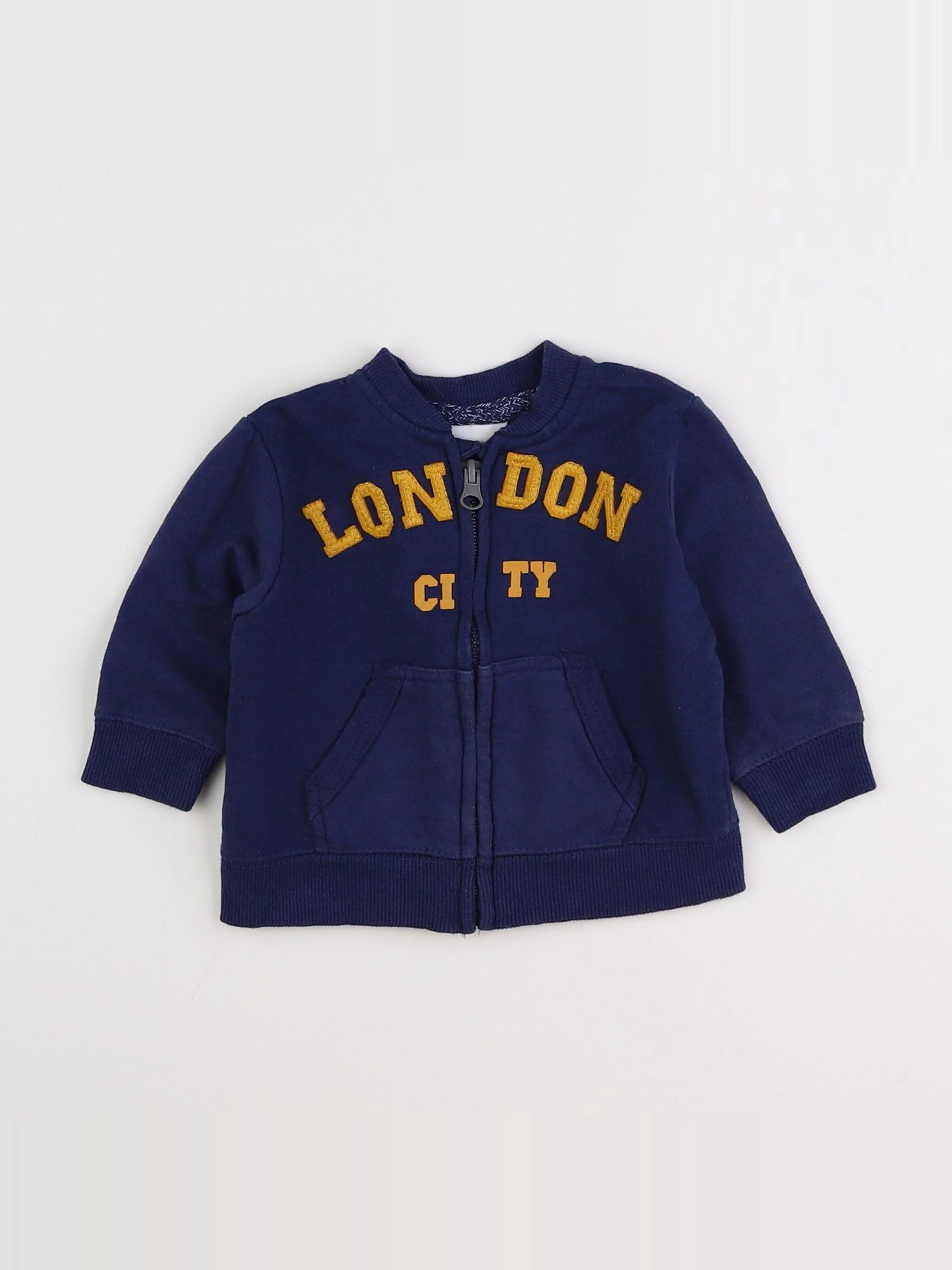 Zara - sweat bleu - 3/6 mois