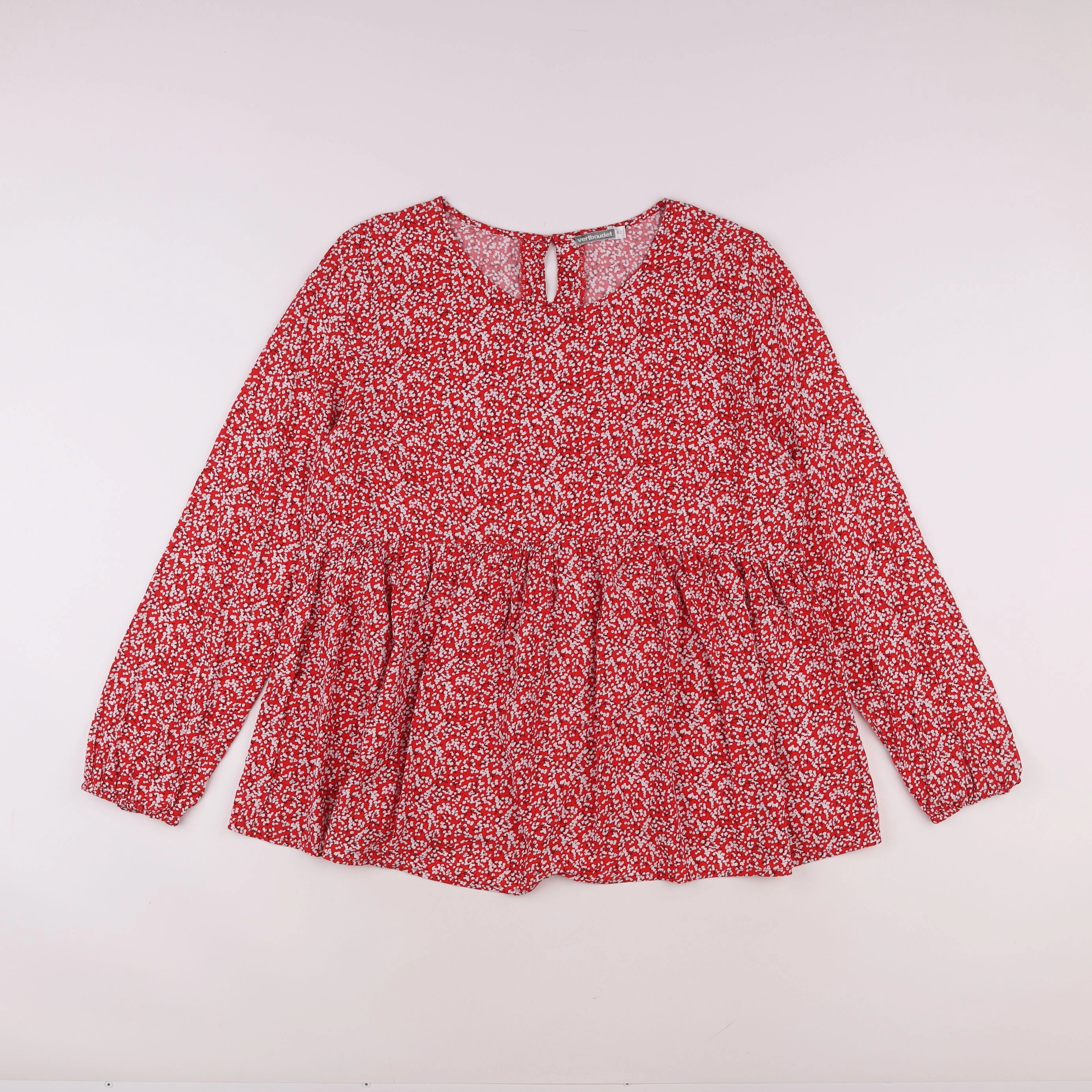 Vertbaudet - blouse grossesse rouge, blanc - 42