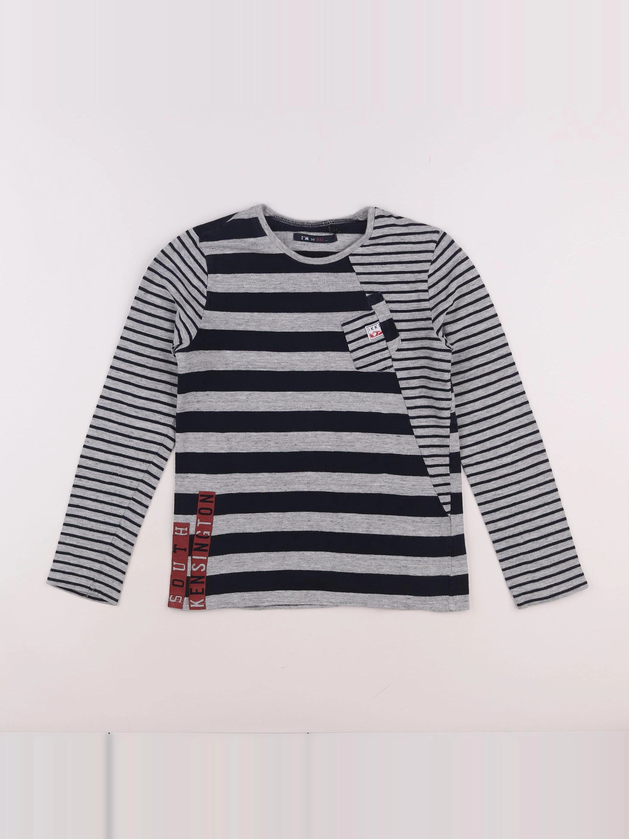 IKKS - tee-shirt bleu, gris - 10 ans