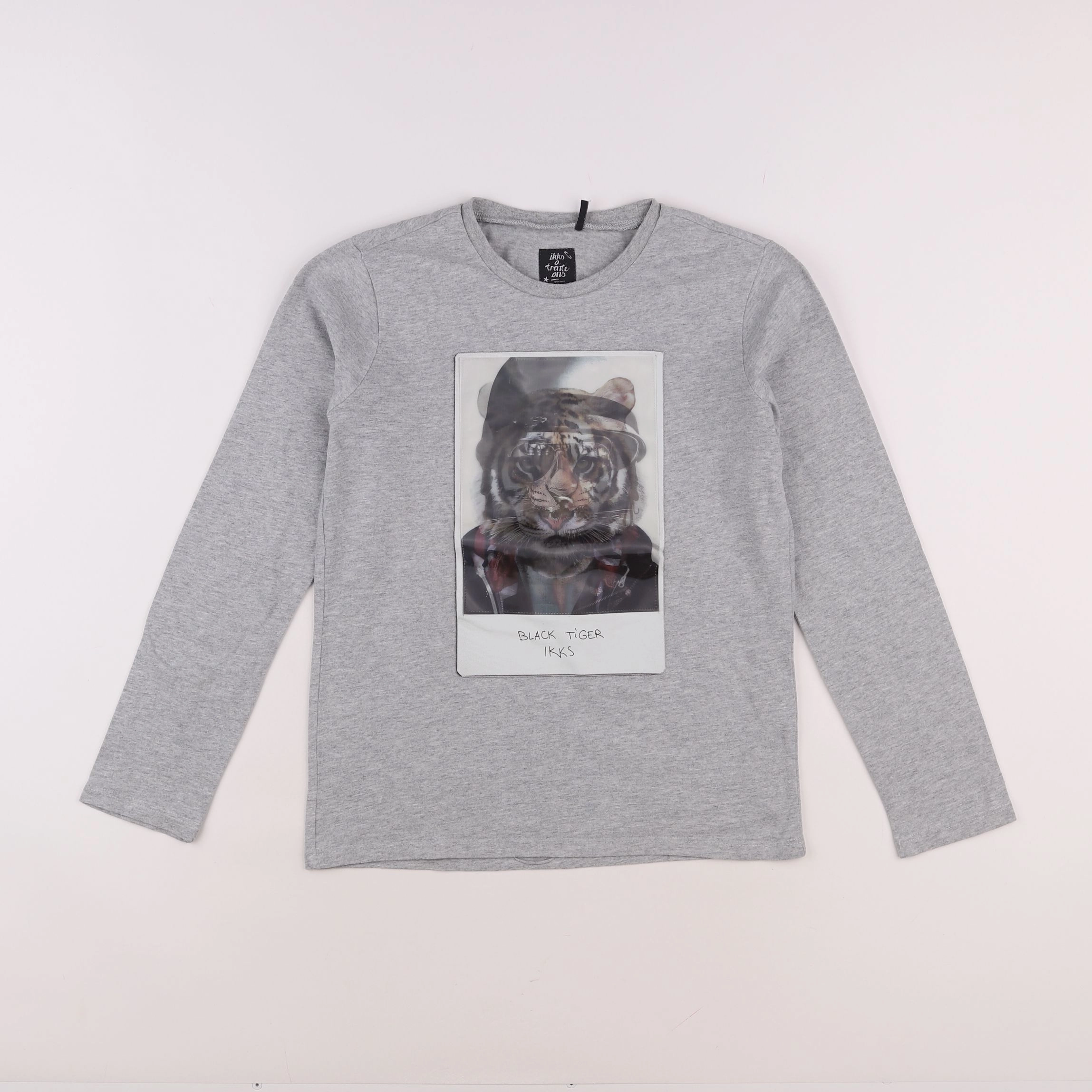 IKKS - tee-shirt gris - 10 ans