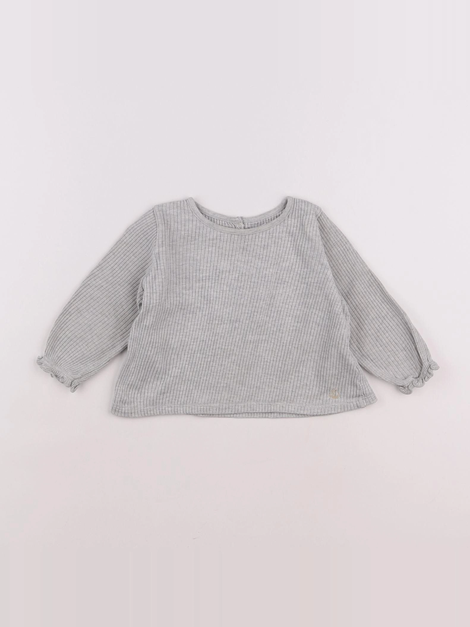 Petit Bateau - tee-shirt gris - 12 mois