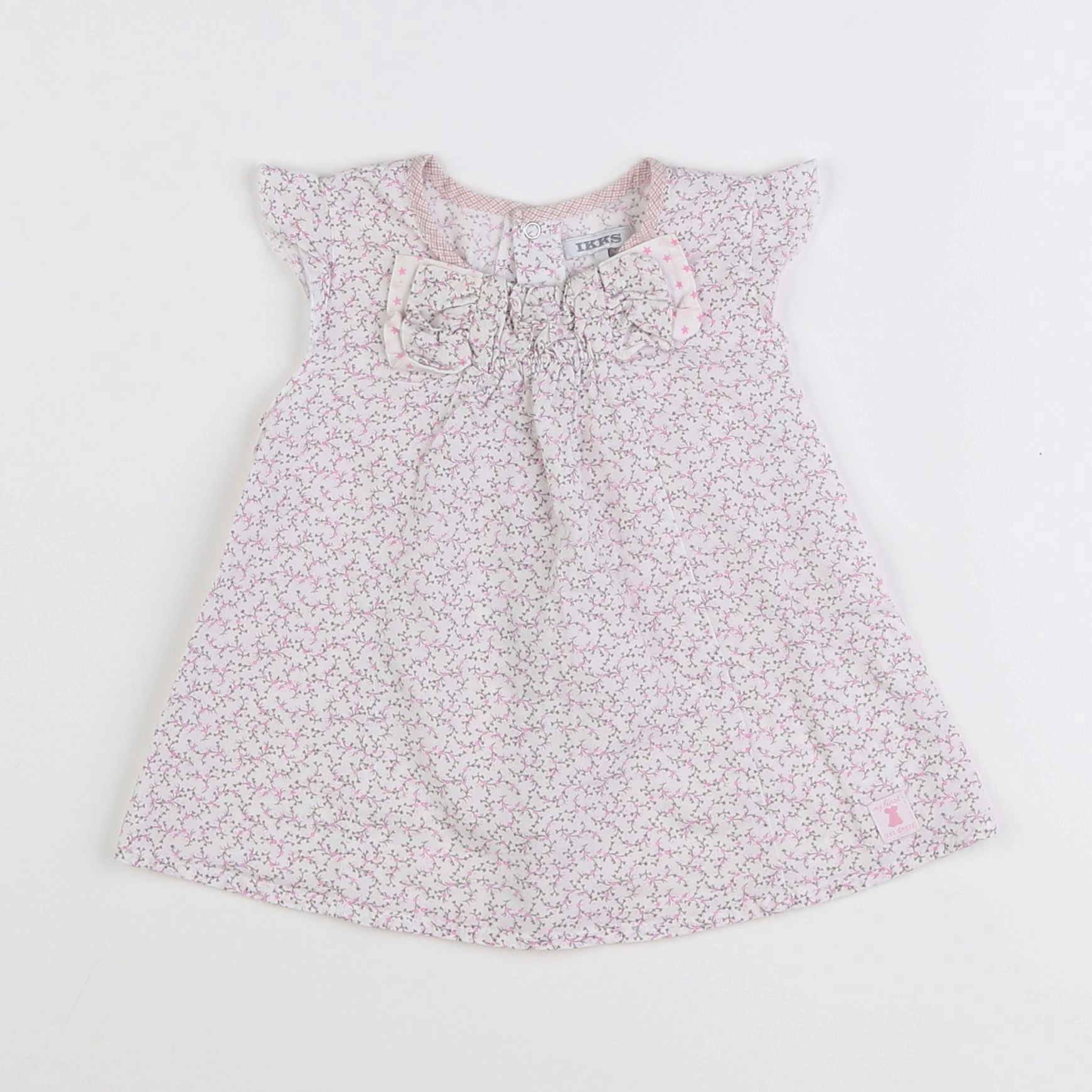 IKKS - robe blanc, rose - 6 mois