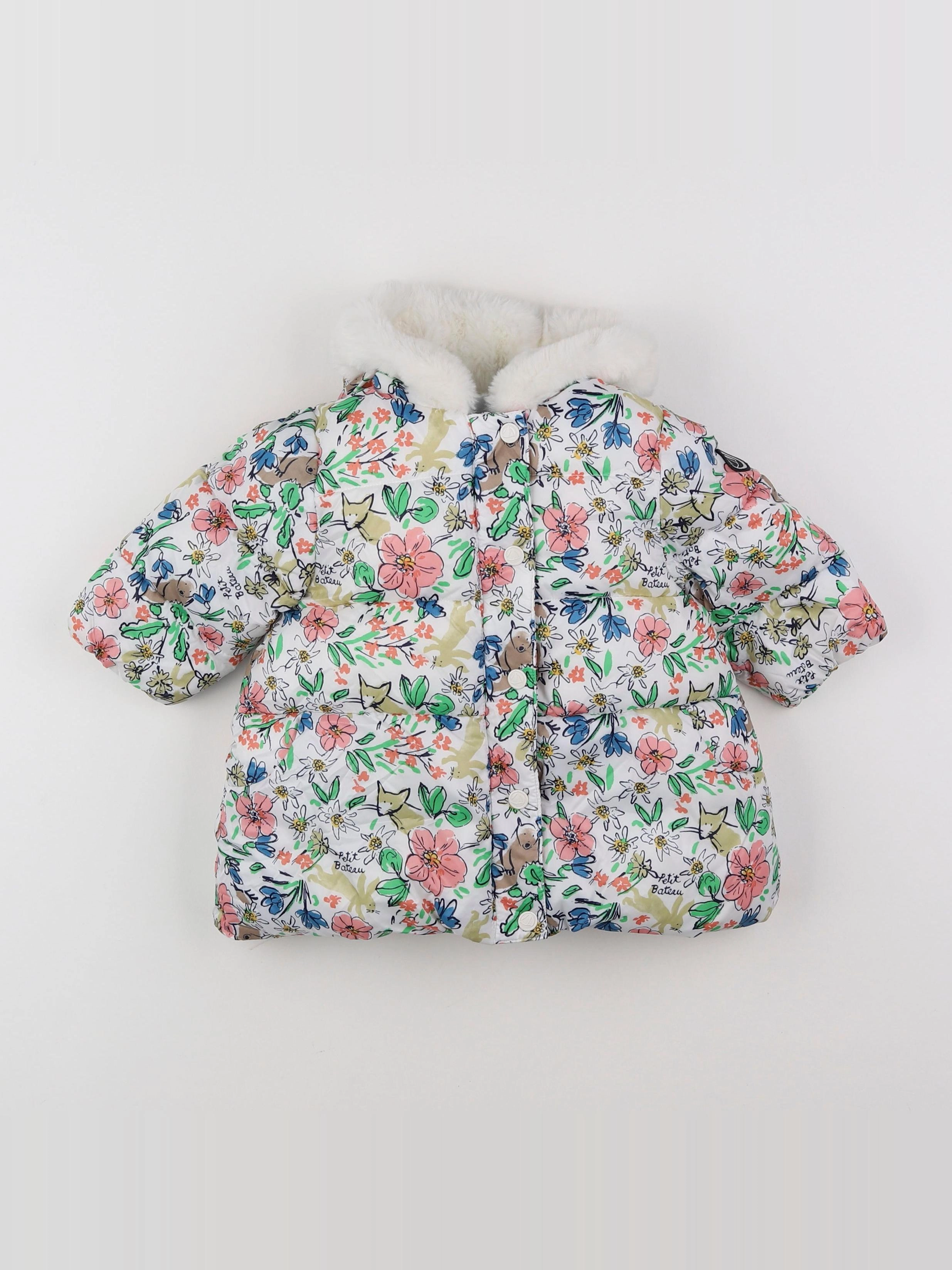Petit Bateau - doudoune multicolore - 6 mois