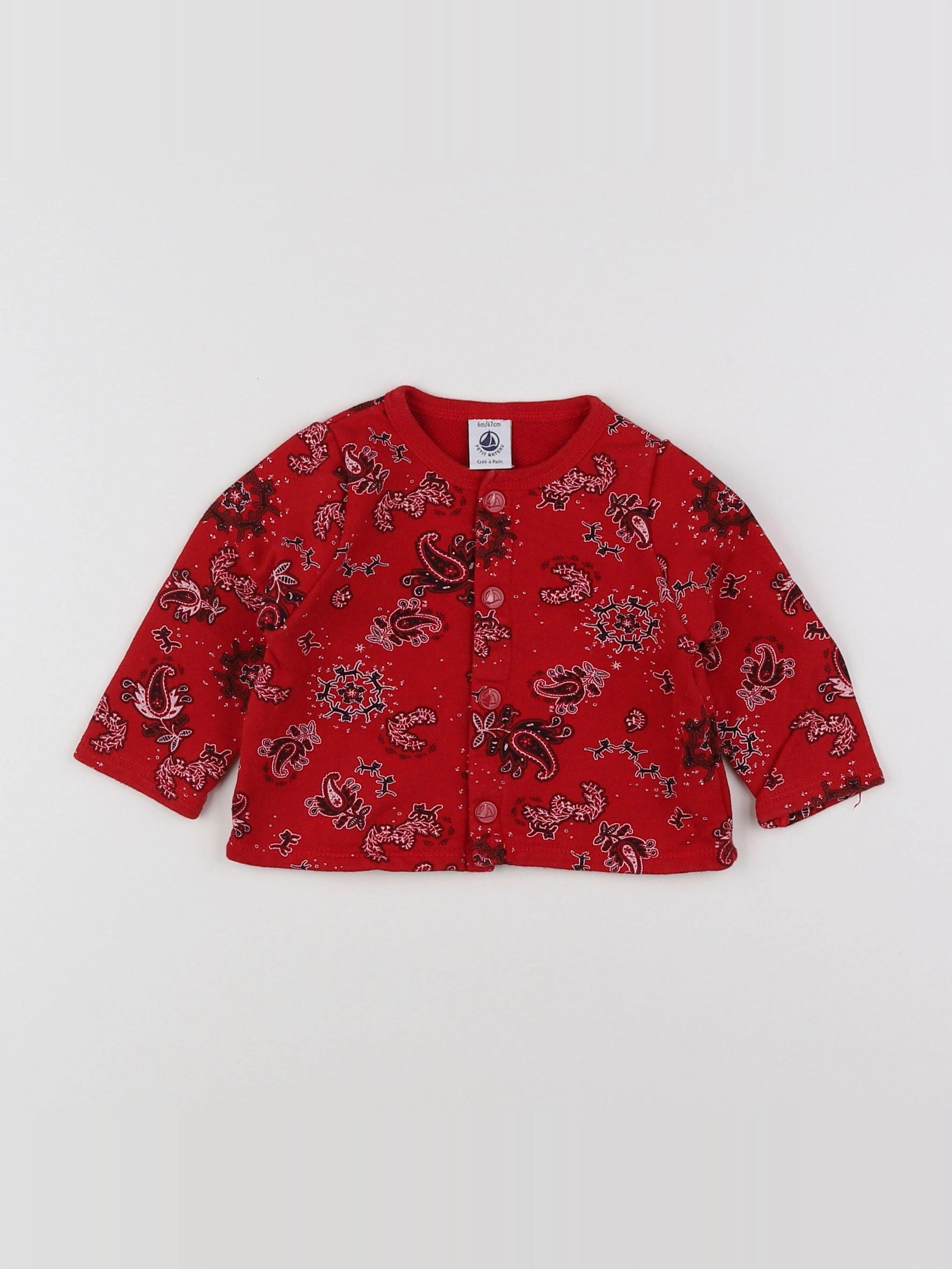 Petit Bateau - tee-shirt rouge - 6 mois
