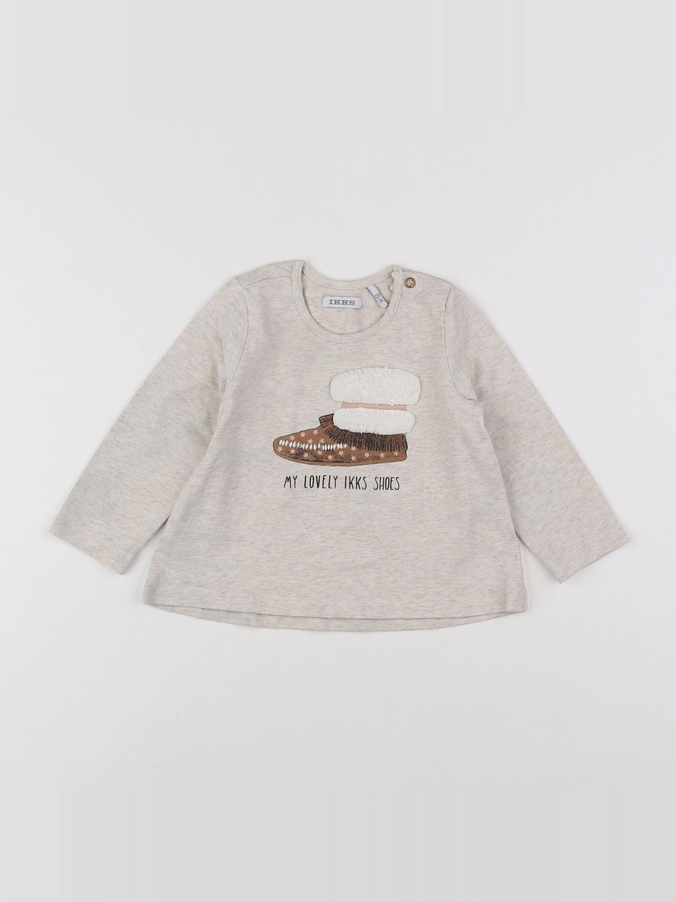 IKKS - tee-shirt beige - 12 mois