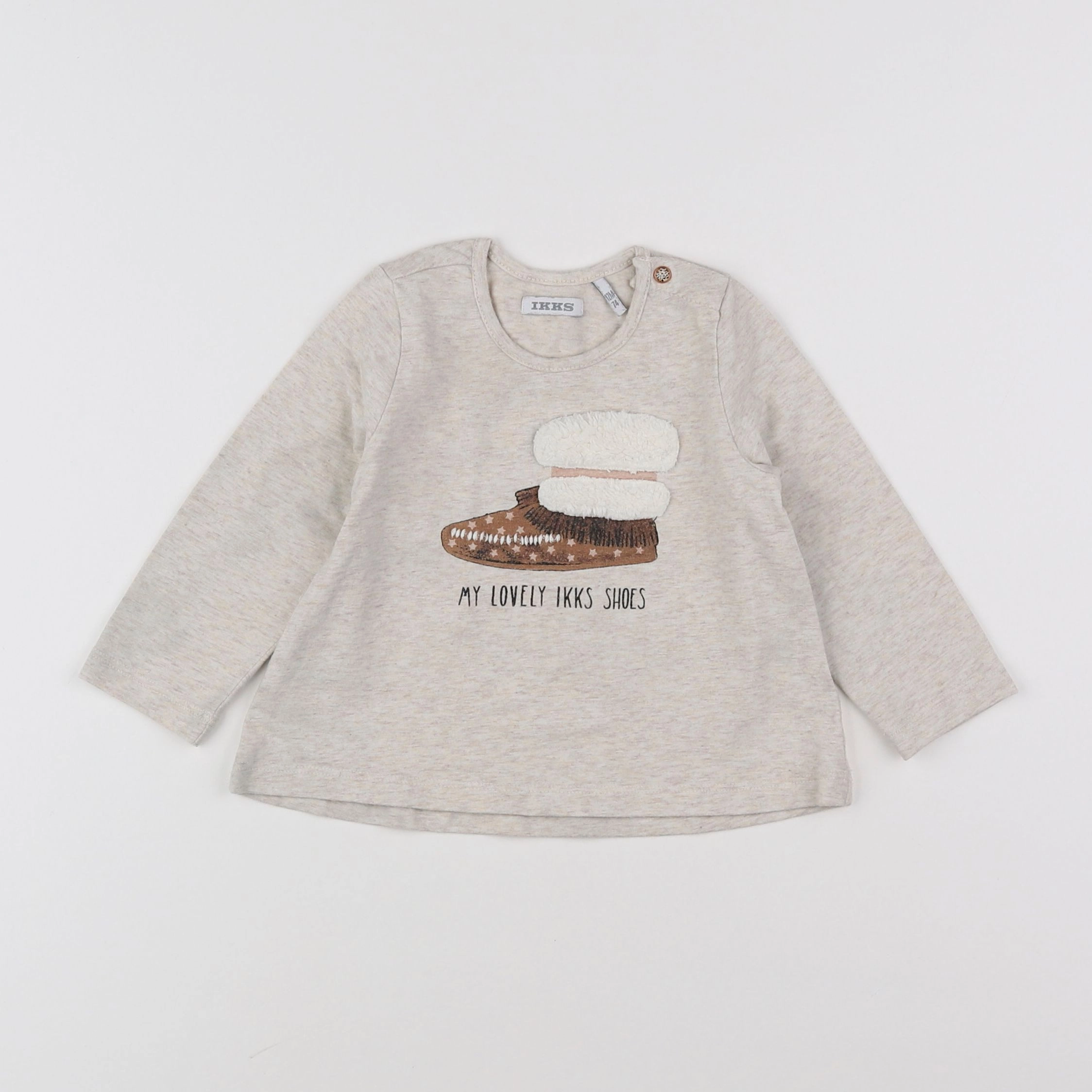 IKKS - tee-shirt beige - 12 mois