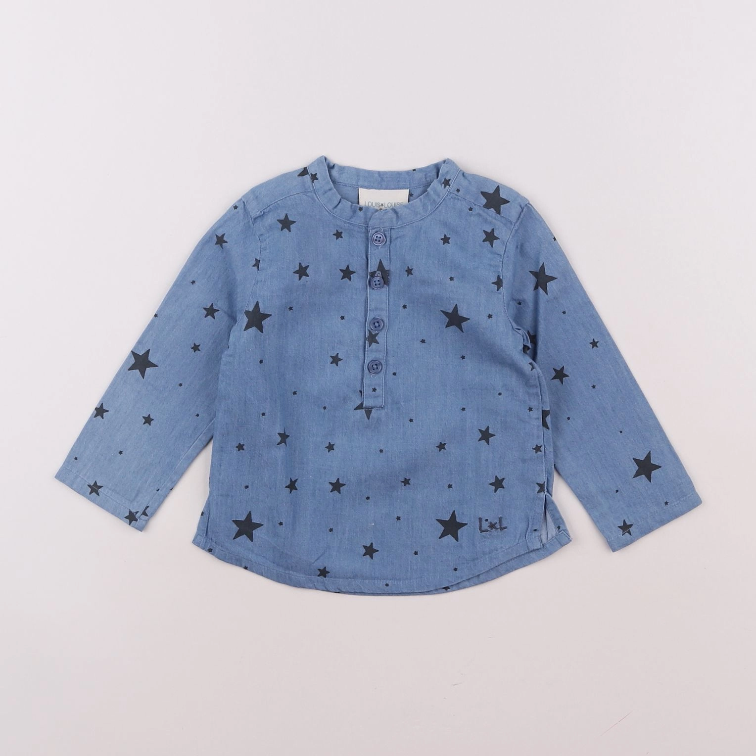 Louis Louise - blouse bleu - 12 mois