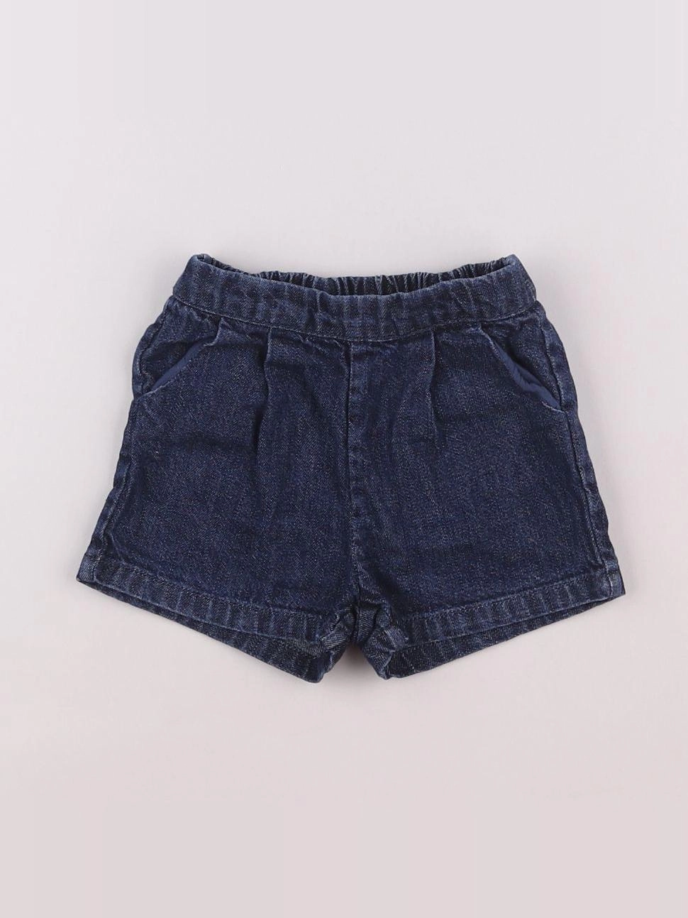 Natalys - short bleu - 12 mois