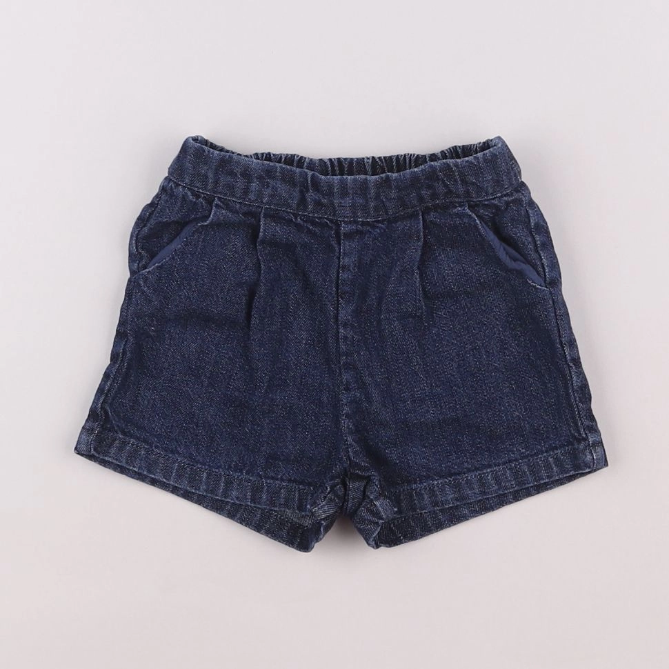 Natalys - short bleu - 12 mois