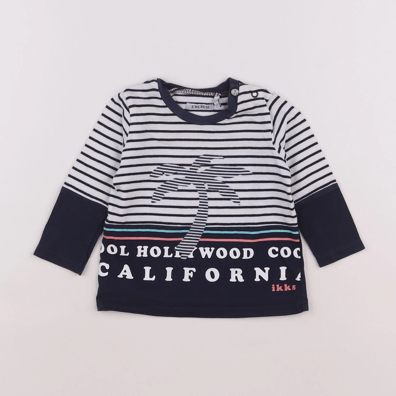 IKKS - tee-shirt bleu - 6 mois