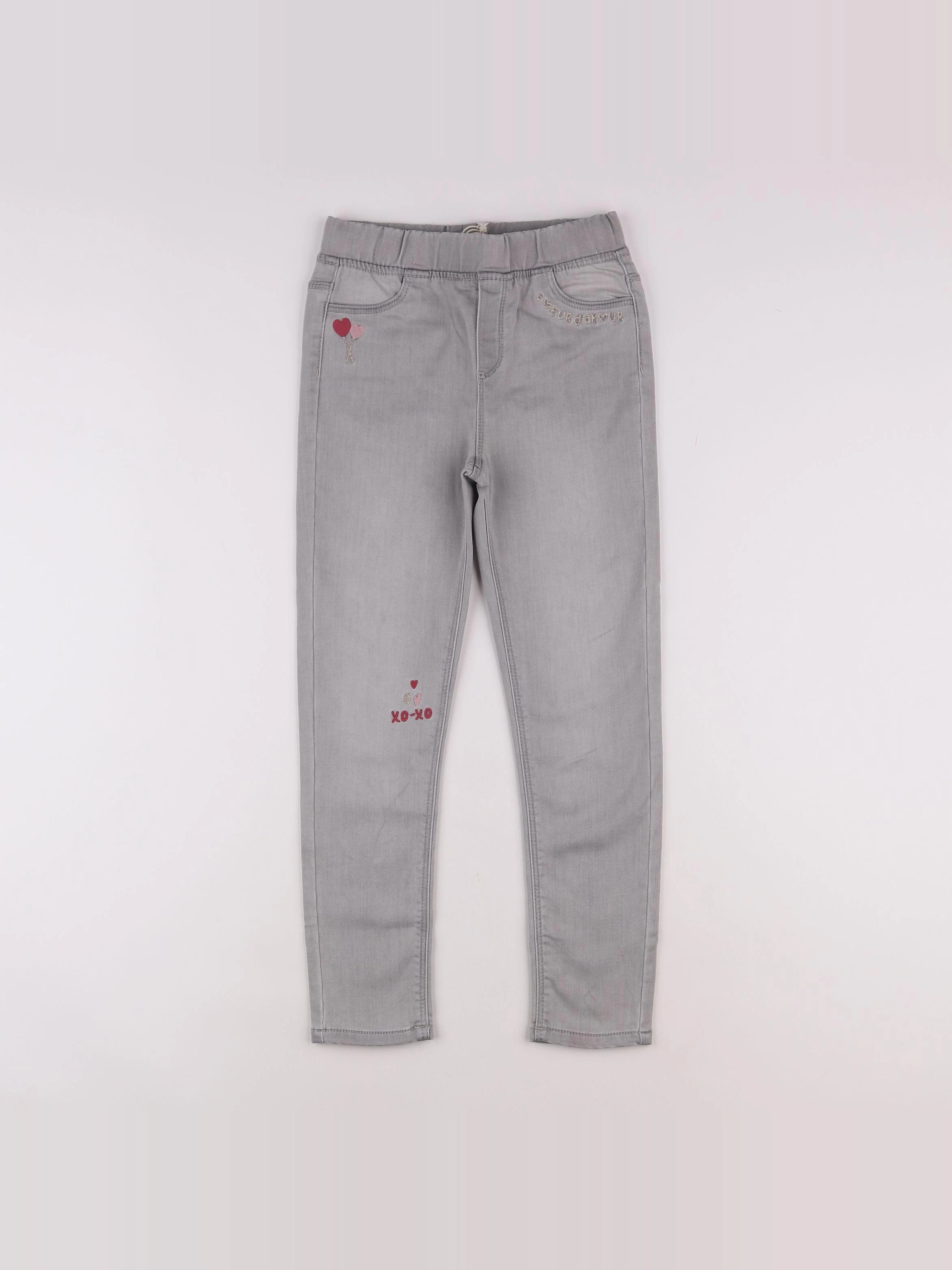 Vertbaudet - jegging gris - 9 ans