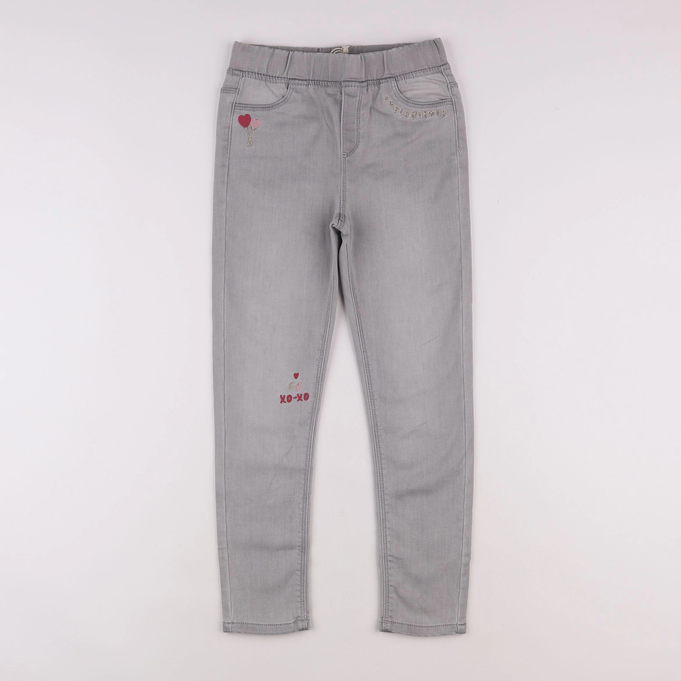 Vertbaudet - jegging gris - 9 ans