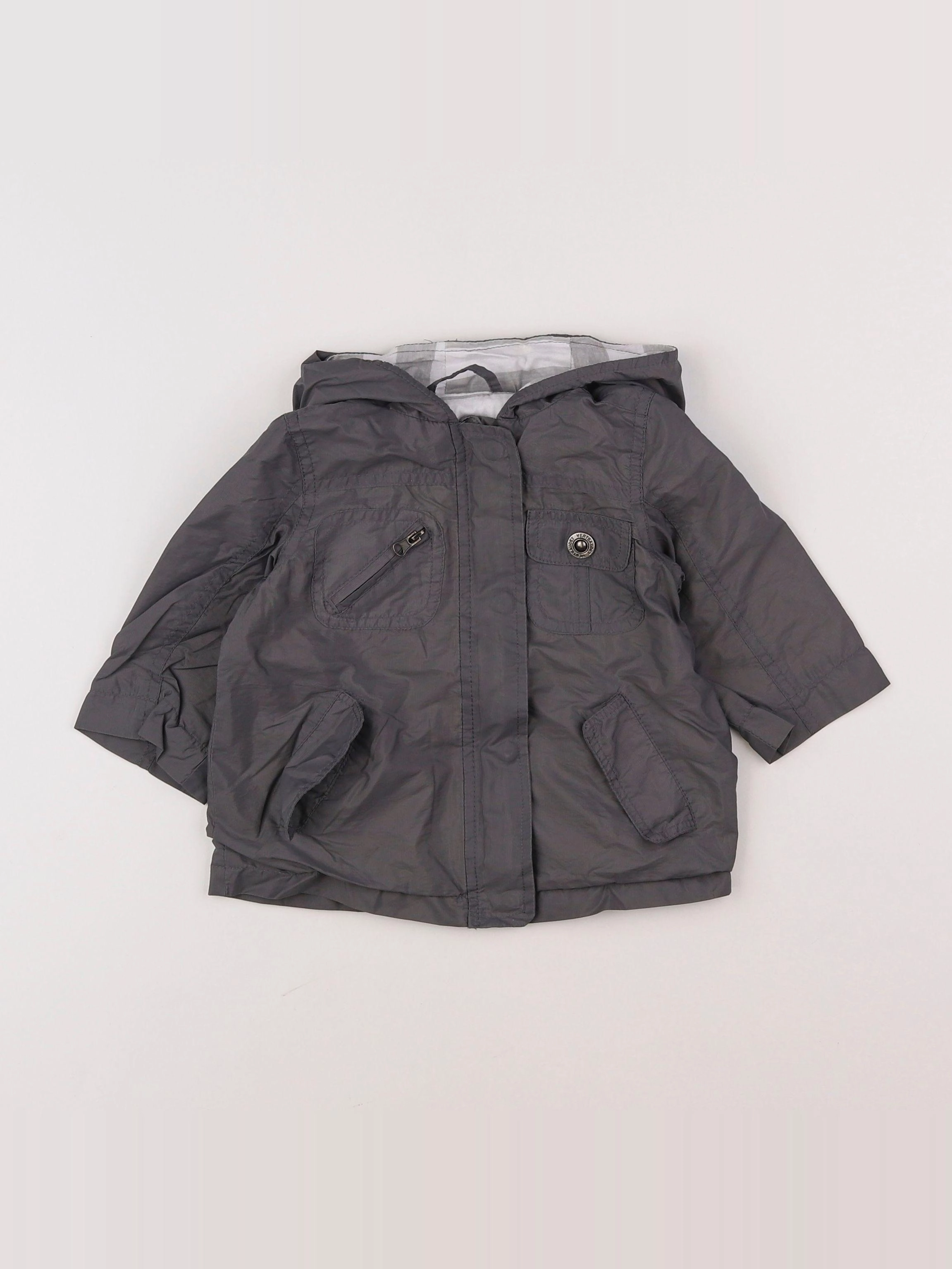 Vertbaudet - coupe-vent gris - 12 mois